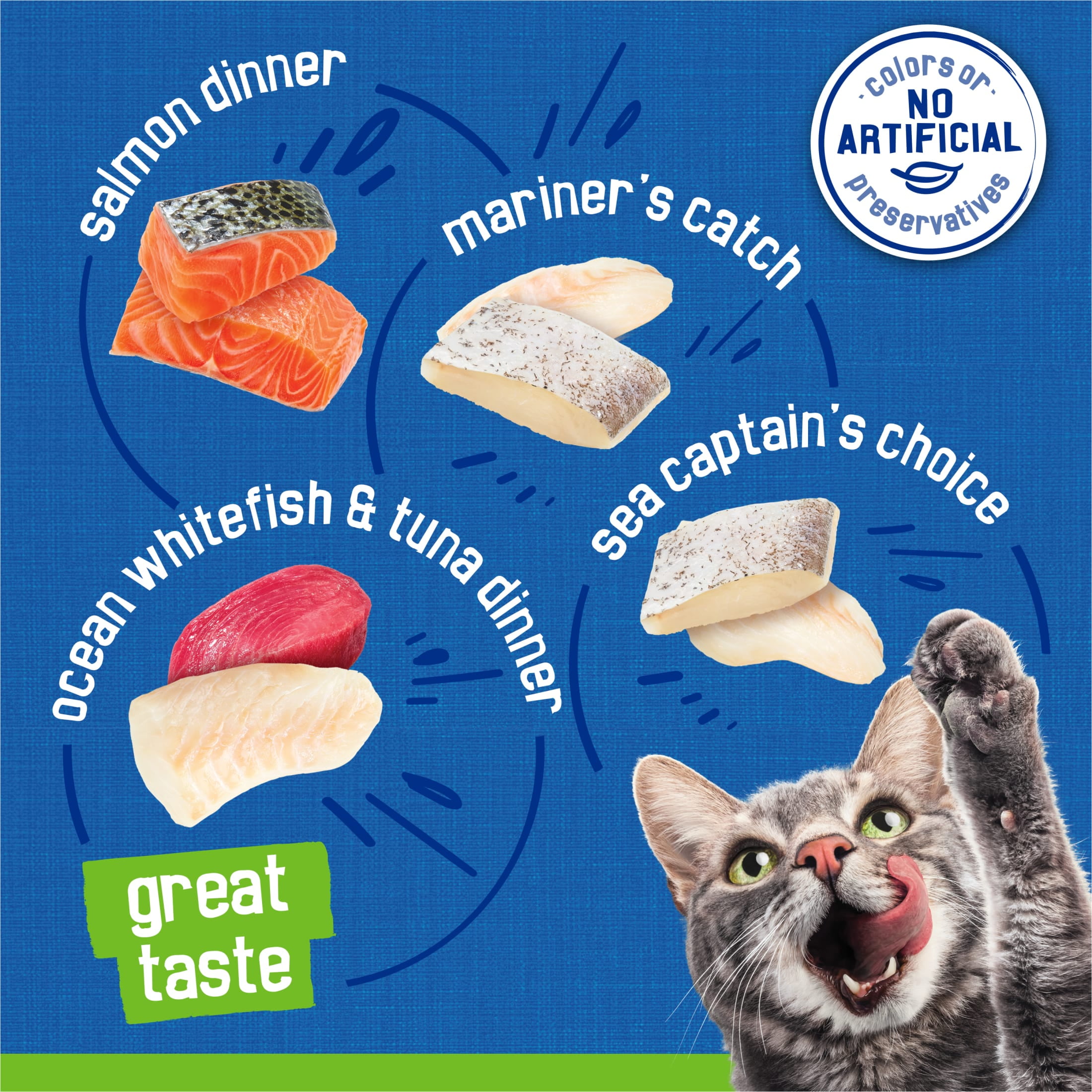 Friskies Pate Seafood Favorites Wet Cat Food Variety Pack (32 Count, 5.5 oz) tkvma