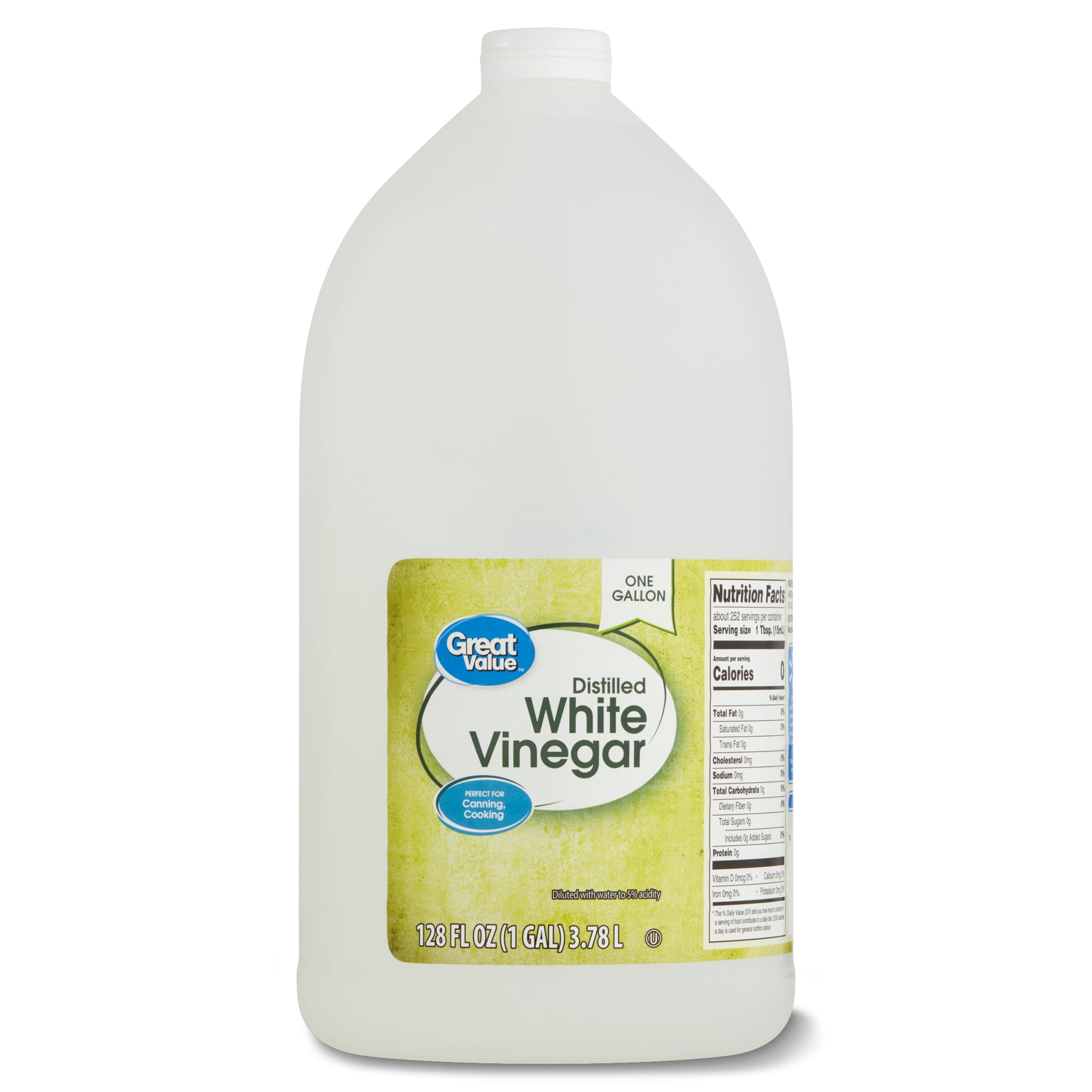 Great Value Distilled White Vinegar, Multi-Purpose Household Cleaning and Cooking Essential (White, 128 fl oz) rmjkf