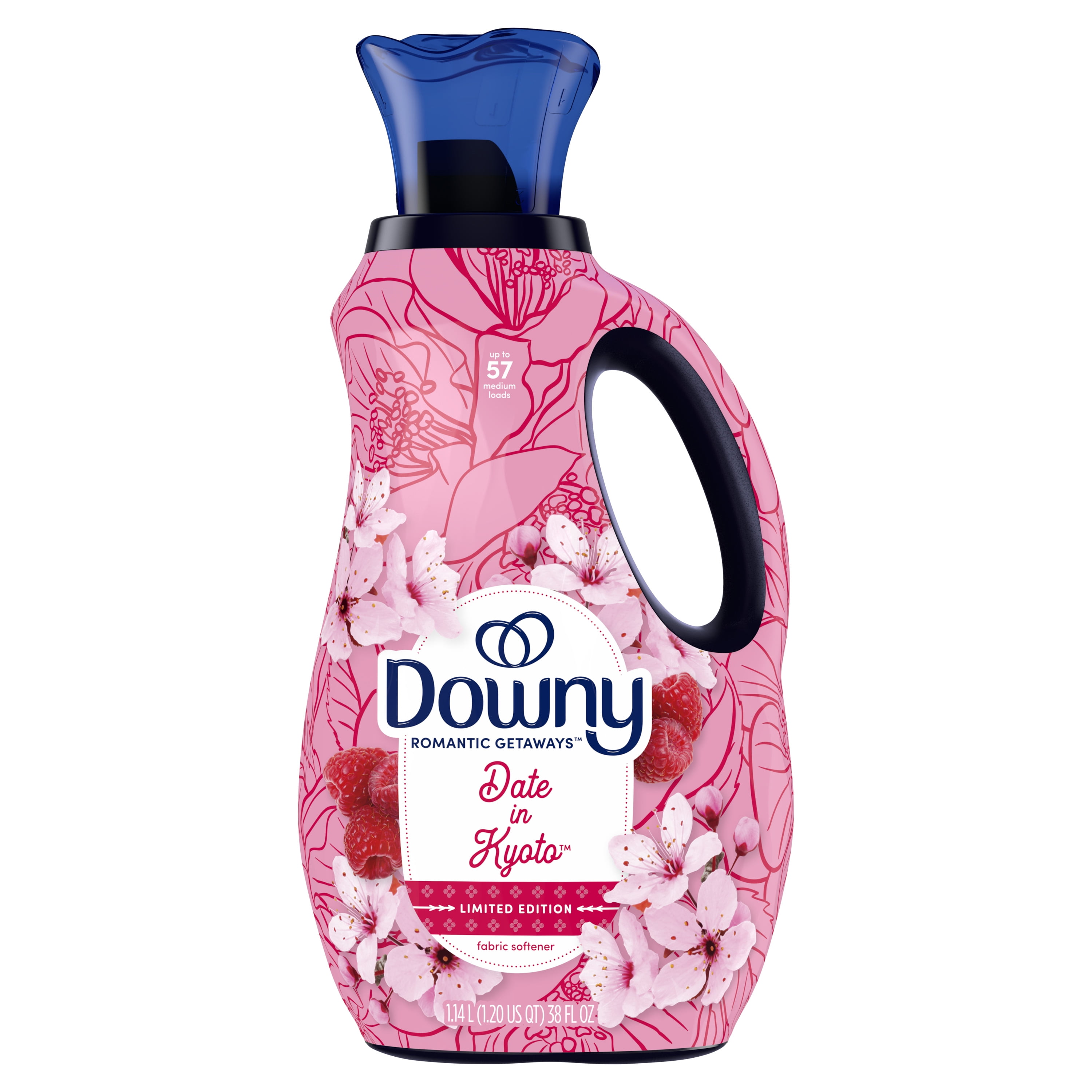 Downy Romantic Getaways Liquid Fabric Softener, Date in Kyoto Floral Scent (38 fl oz) rm0k8