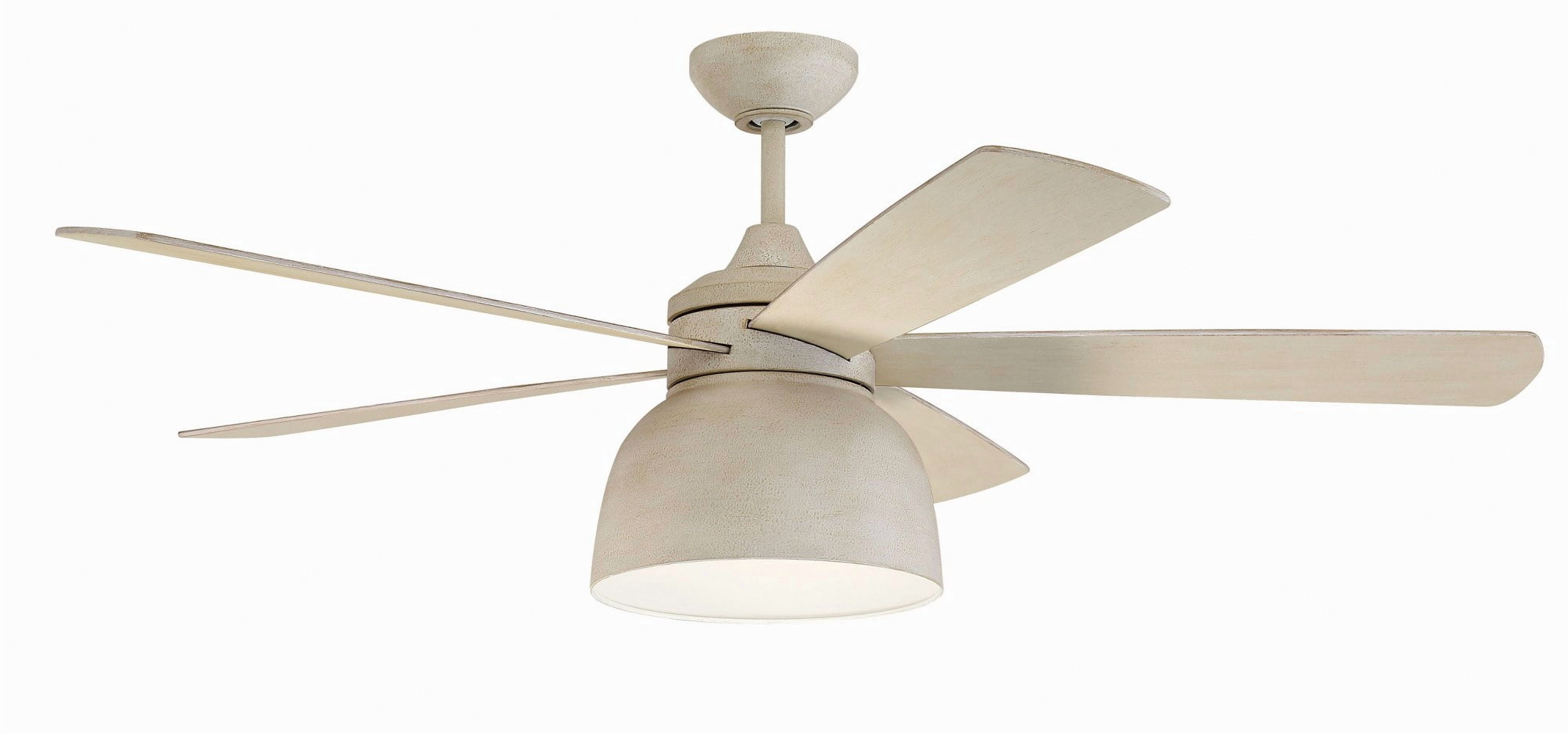 Craftmade Ventura Ceiling Fan with Integrated LED Light (Cottage White, 52 in) 9rkah