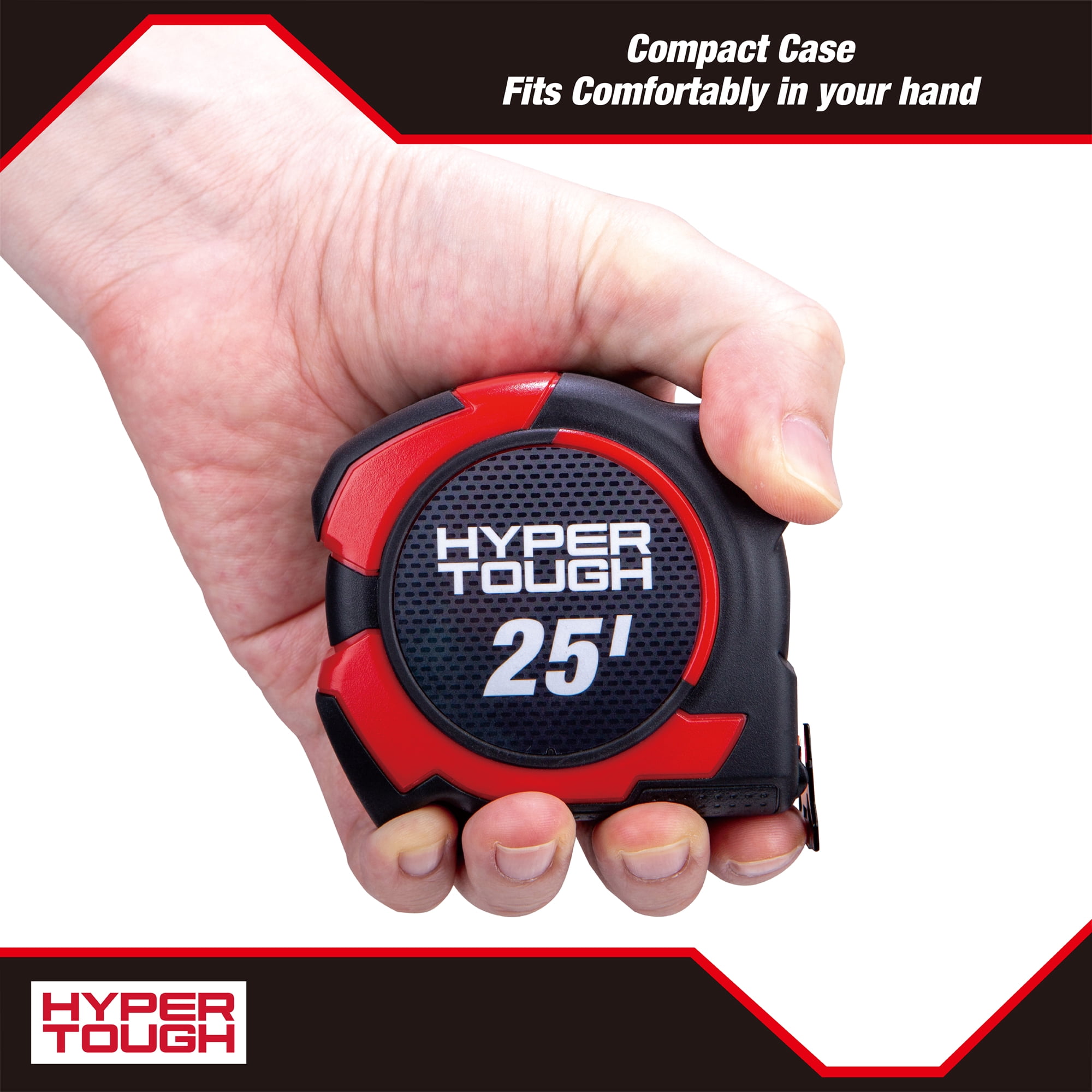 Hyper Tough Magnetic Tape Measure with Nylon-Coated Blade (Red, 25 ft) 9ew0n - Image 10