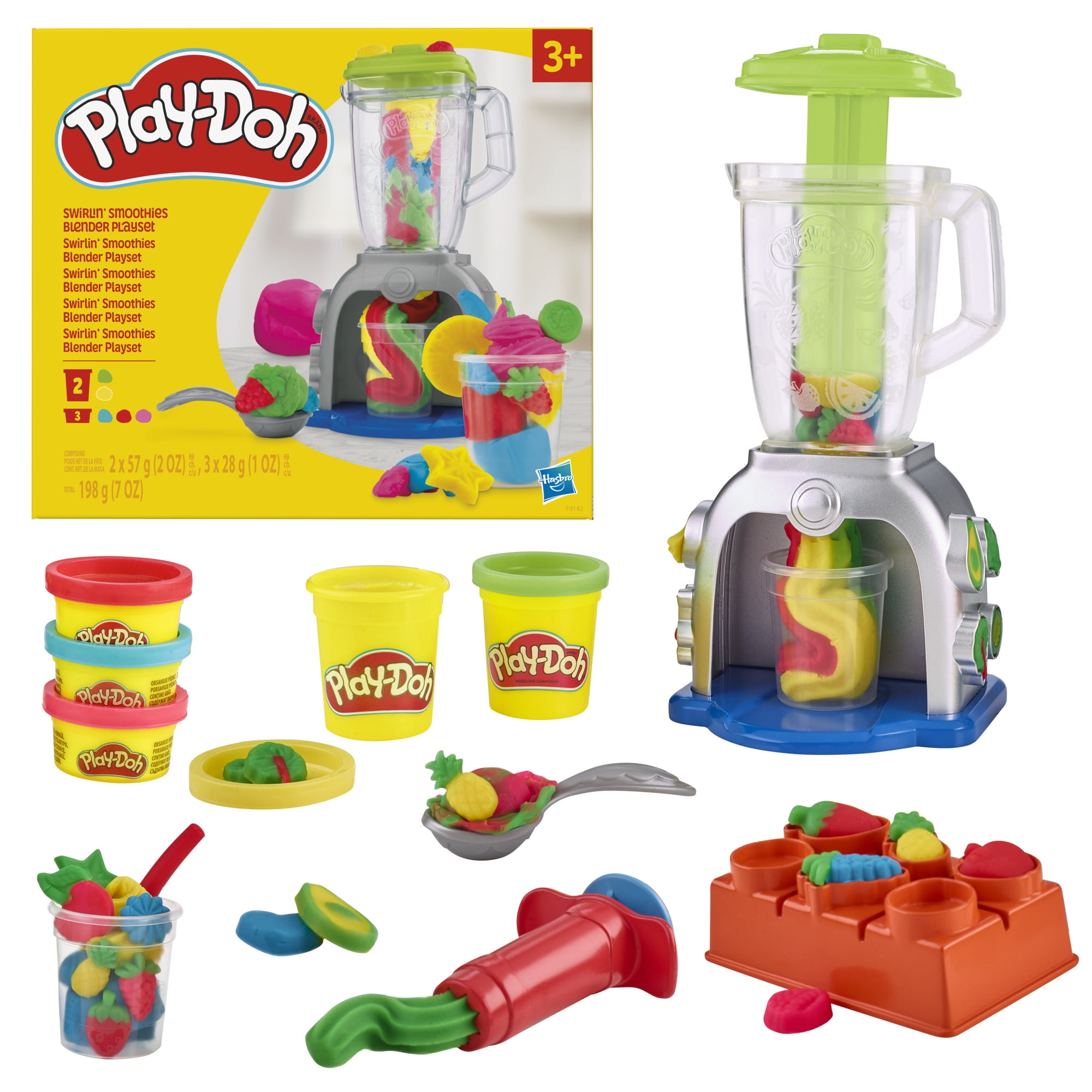 Play-Doh Swirlin' Smoothies Toy Blender Playset (Multi-Color, 7 oz) fbtkr