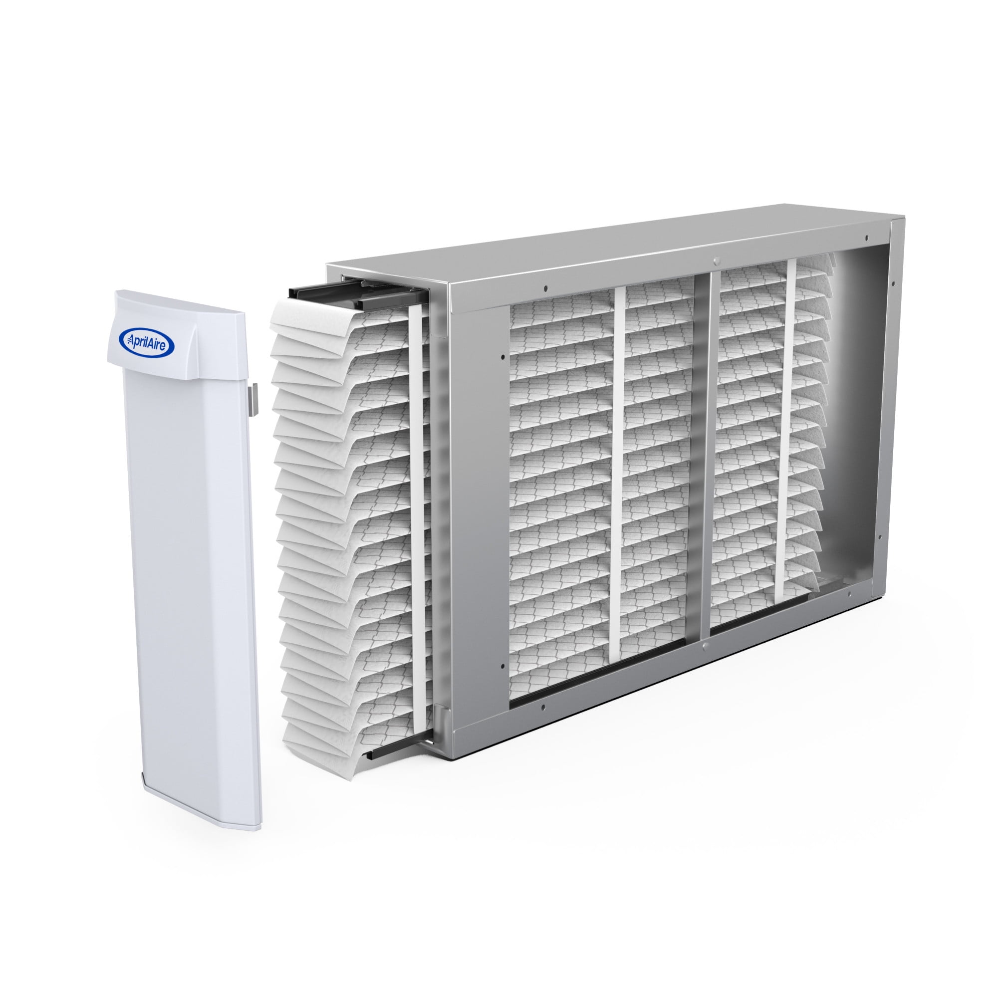 Aprilaire 1410 Whole House Air Cleaner Media Filtration System (Silver, 28.06 in x 6.75 in x 17.75 in) 9gs38