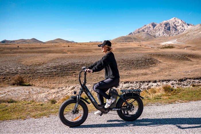 Cyrusher Rumble Electric Bike 500W Motor 48V 18Ah Step-Through E-Bike (White, 20 in) 6ucew