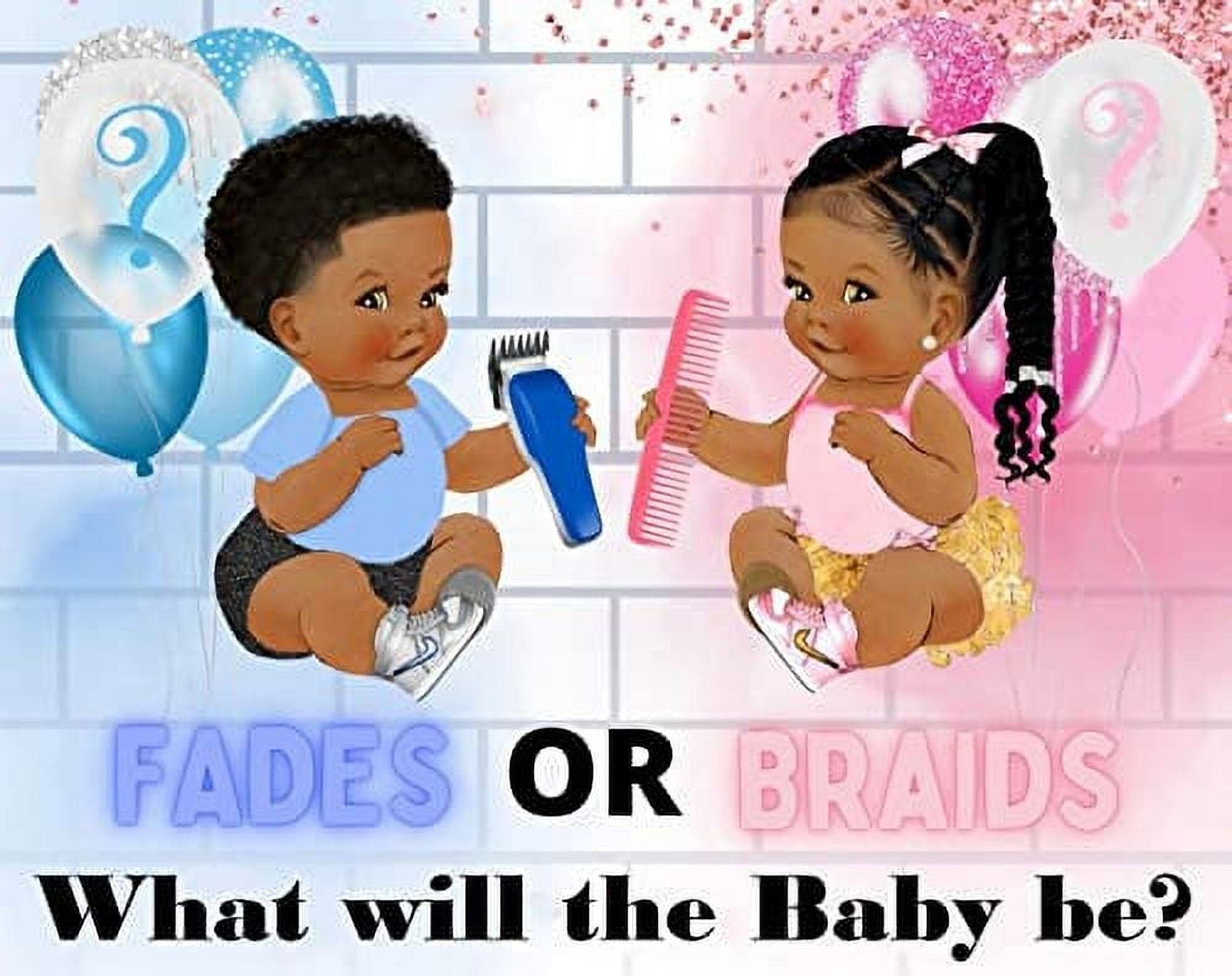 Whimsical Practicality Gender Reveal Edible Icing Cake Topper (Multi-colored, 1/4 Sheet) qhl3r