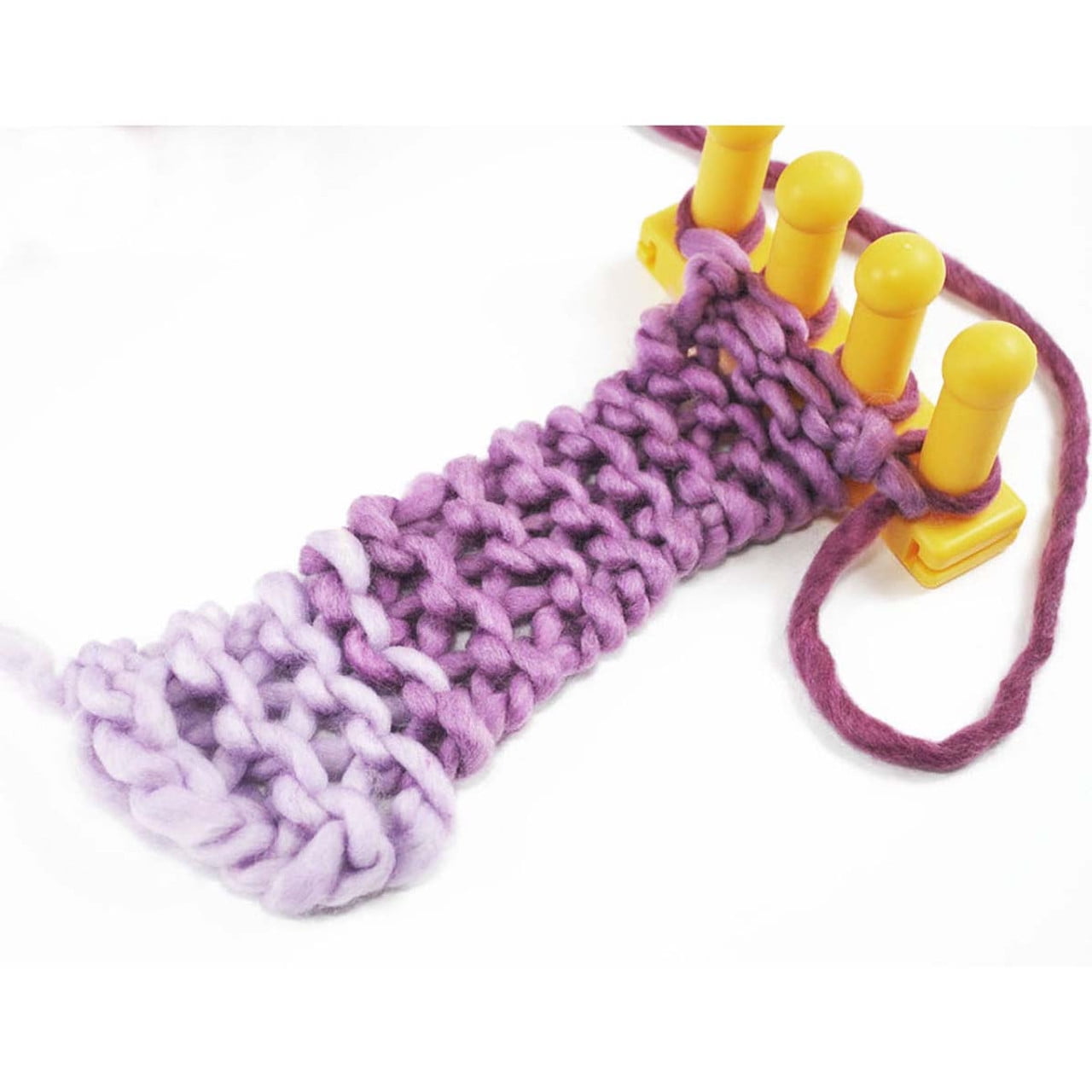 Authentic Knitting Board Zippy Loom, Jumbo Peg Knitting Tool for Super Bulky Yarn (1 Piece) dn4h5