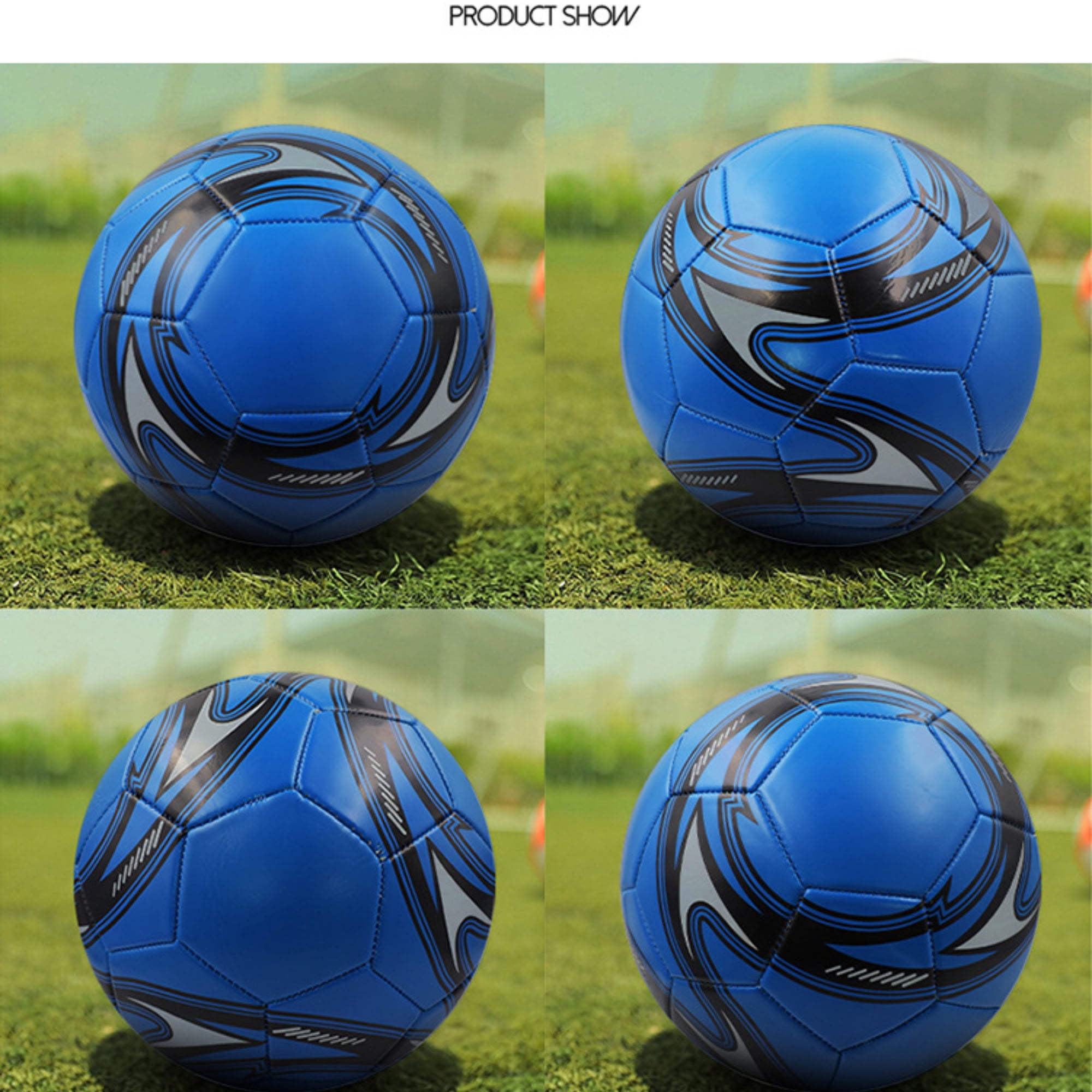 BESTEK Professional Soccer Ball Size 5 Official Training Competition Football (Blue) nas6b