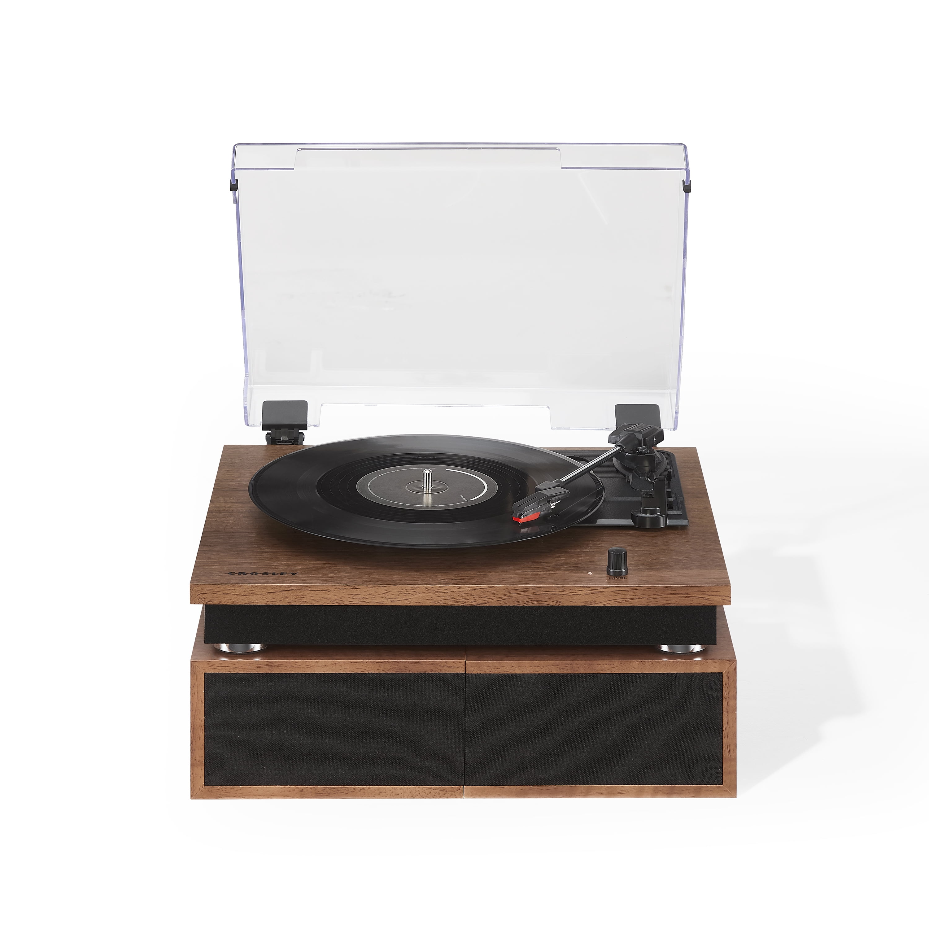 Crosley Riff Bluetooth Vinyl Record Player with Speakers (3-Speed Turntable, 6 Modular Layouts) x6qj5