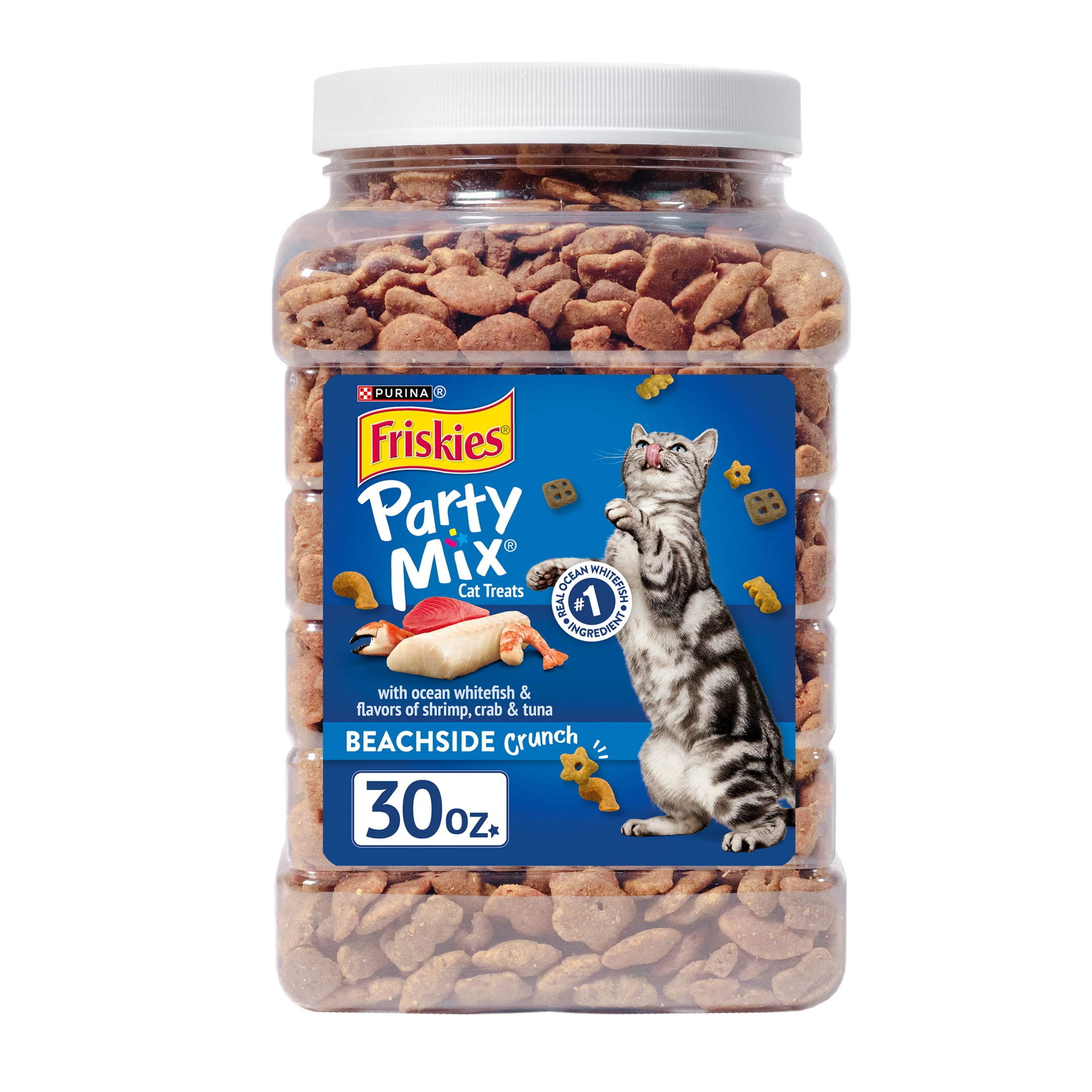 Purina Friskies Party Mix Beachside Crunch Cat Treats (Multi-Flavor, 30 oz) jgq7g