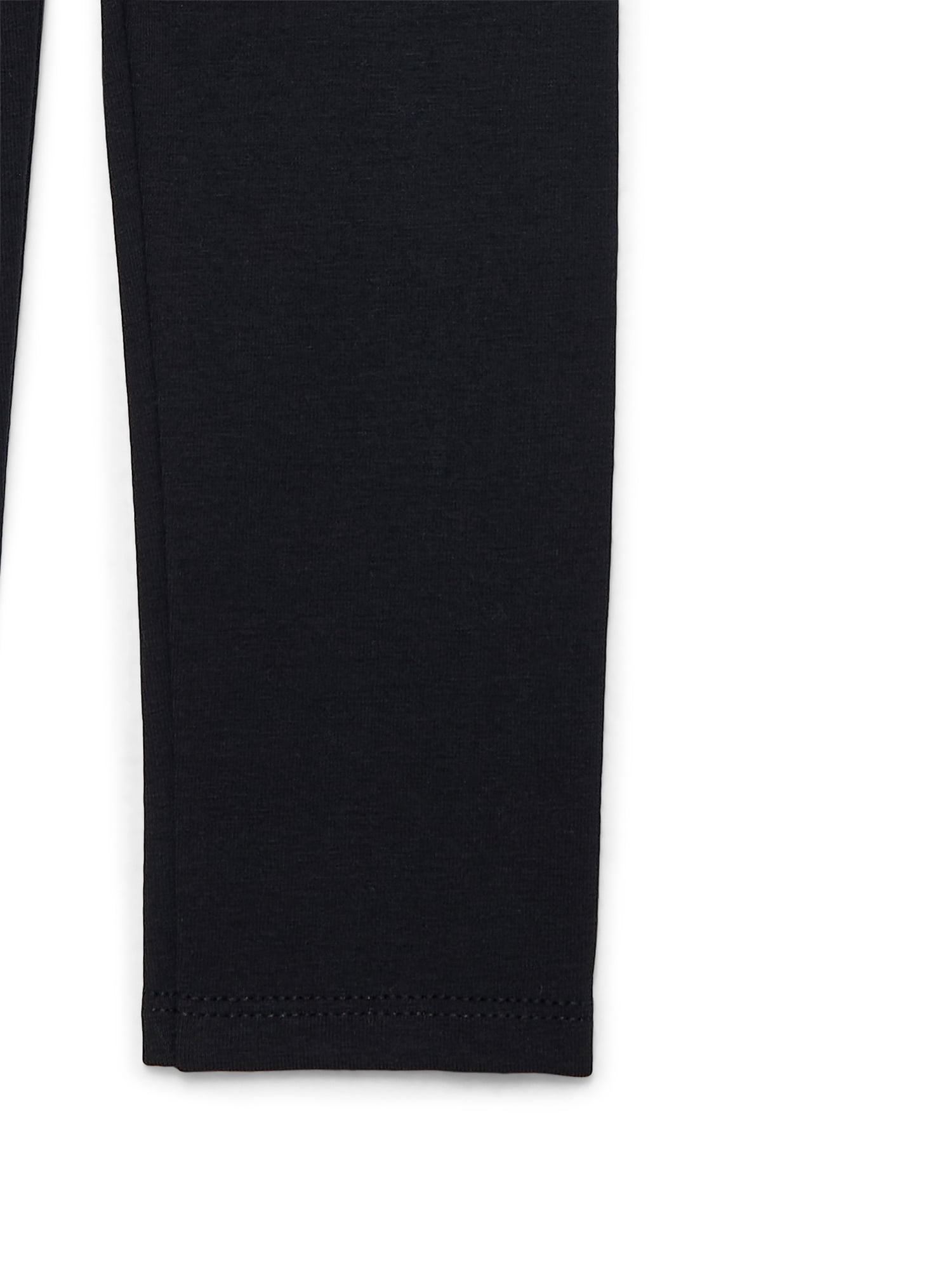 Wonder Nation Toddler Girls Leggings Soft Stretch Cotton Blend (Black, 5T) c1kzi