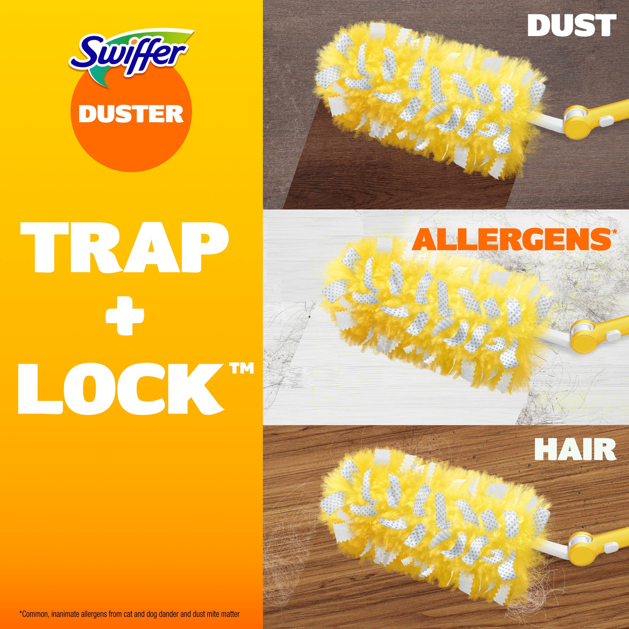 Swiffer Heavy Duty Extendable Duster Kit with Refills (Unscented, 3 ft Handle, 3 Count) pegya