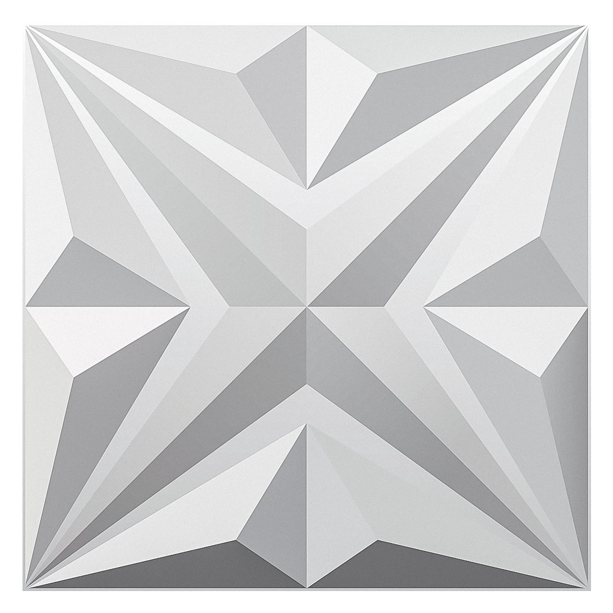 Art3d 3D Wall Panels Embossed PVC Decorative Interior Wall Decor (Matte White, 12-Pack, 19.7 in x 19.7 in) hi6rv