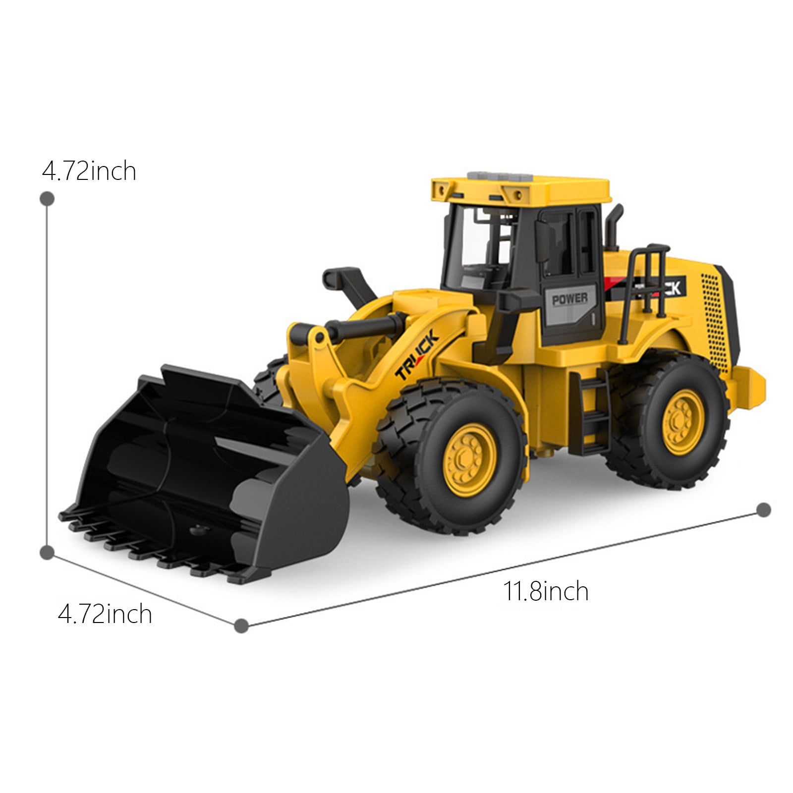 Fuebueo Push and Go Construction Excavator Toy for Toddlers (Yellow, 1 Pack) ul5ri
