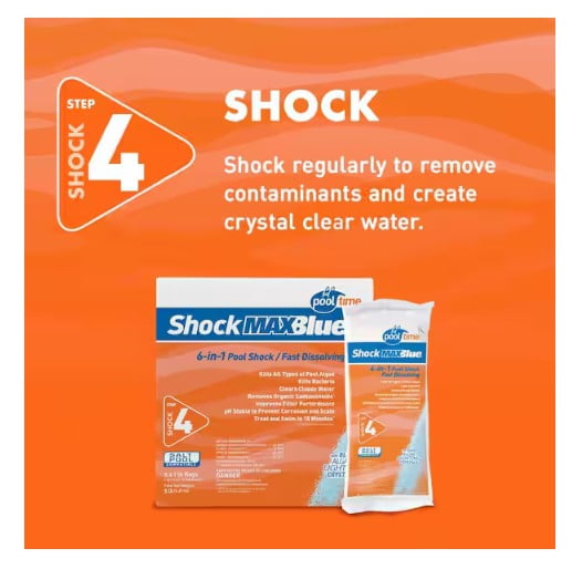 Pool Time MAXBlue2 Swimming Pool Shock Treatment (5 lb, 5-Pack) asy53
