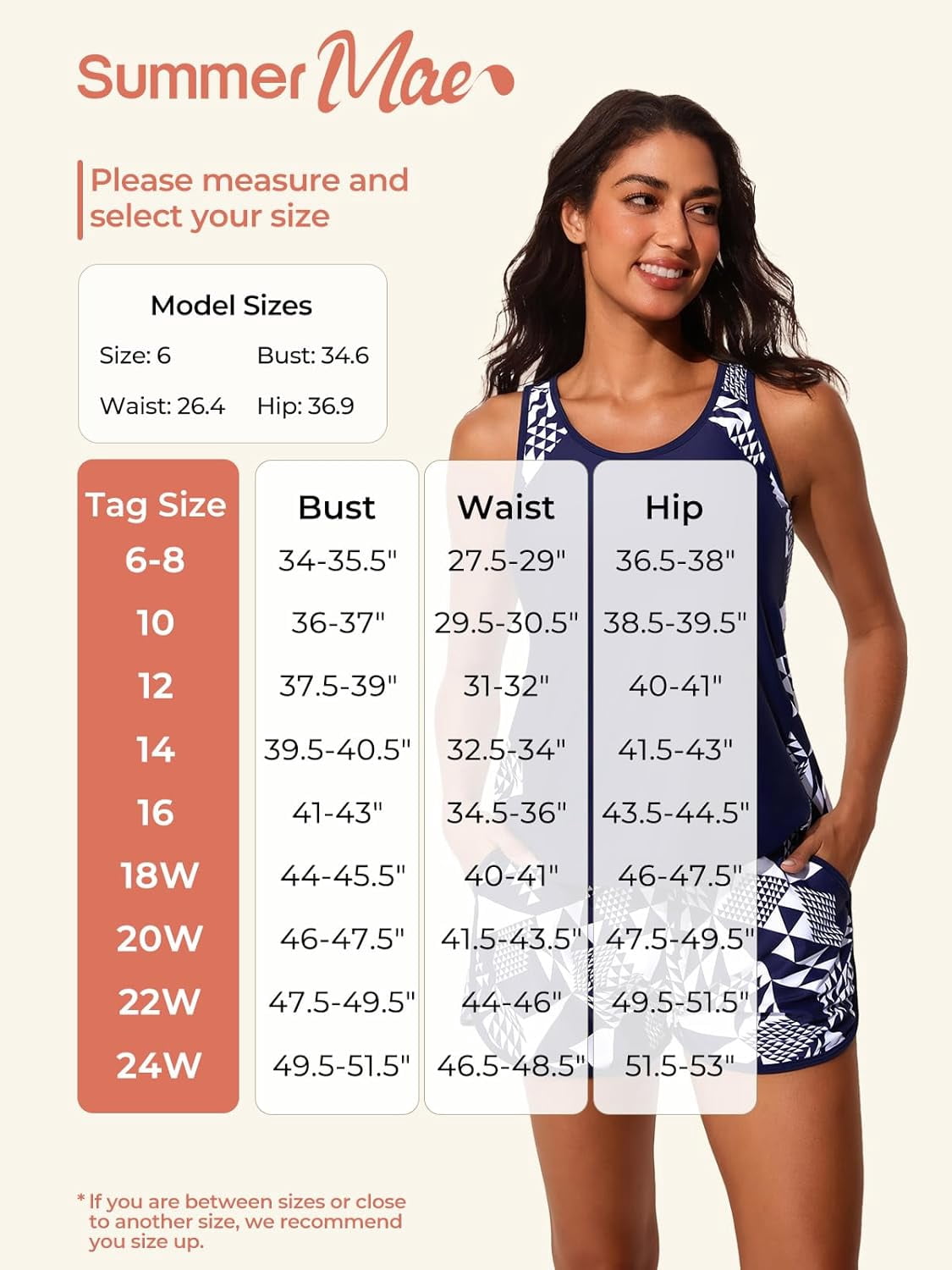 Summer Mae Women's Blouson Tankini Swimsuit with Pockets and Tummy Control Shorts (Multi, Medium) 268aj