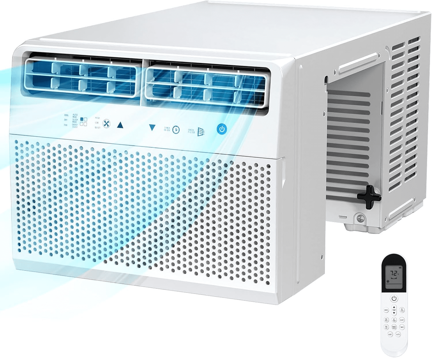 BaPiPro 12,000 BTU Smart Window Air Conditioner, WiFi Enabled Cooling System for Rooms Up to 550 Sq. Ft. (White) mdu8v