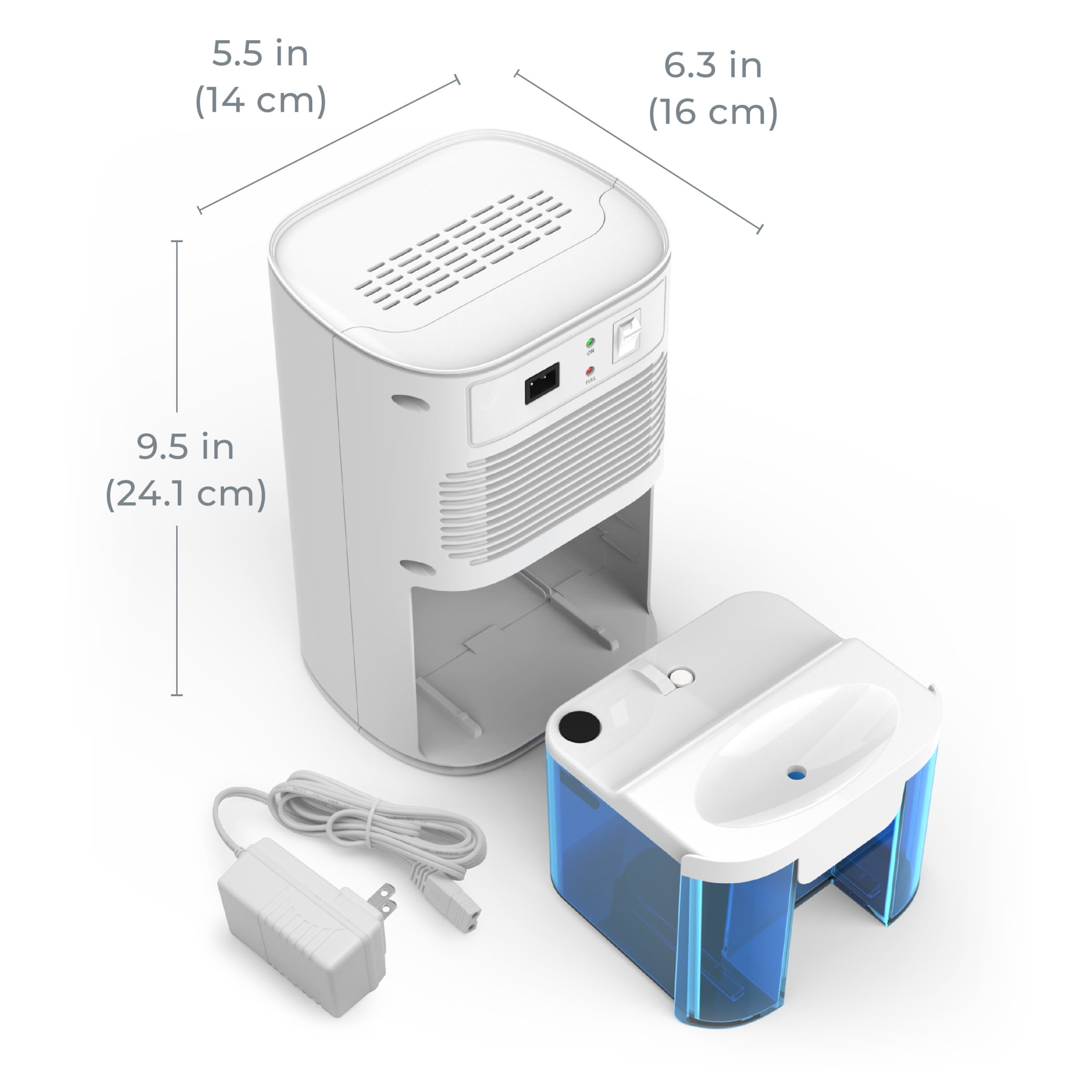 Pure Enrichment PureDry Mini Dehumidifier (White, 27 oz) apb9a