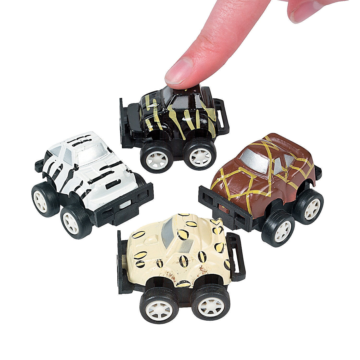 Fun Express Safari Pull Back Race Cars for Kids Party Favors (Assorted Animal Designs, 24 Pack) hymho