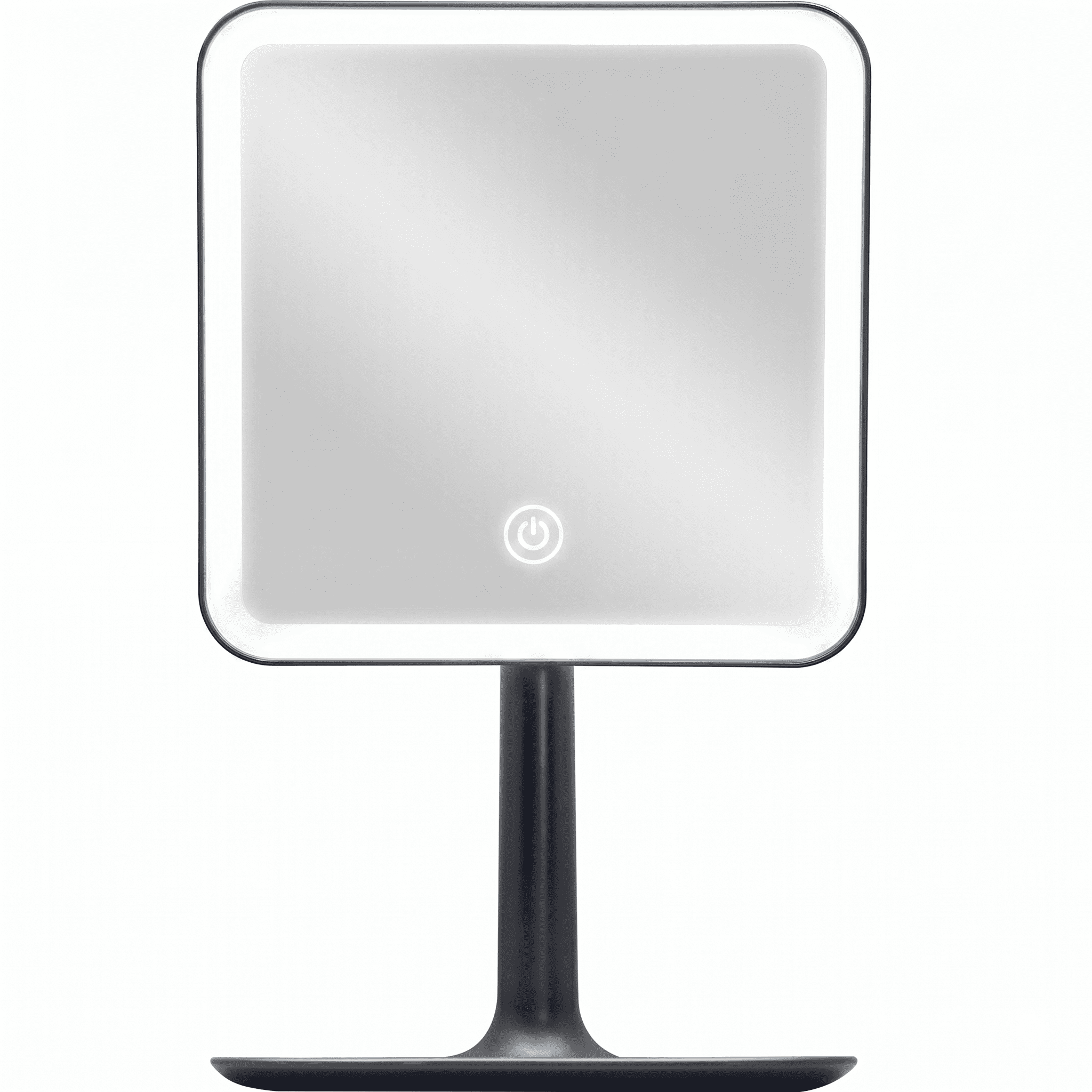 Mainstays LED Lighted Vanity Makeup Mirror with 5X Magnification and Storage Tray (Black, 1 Unit) vwn10