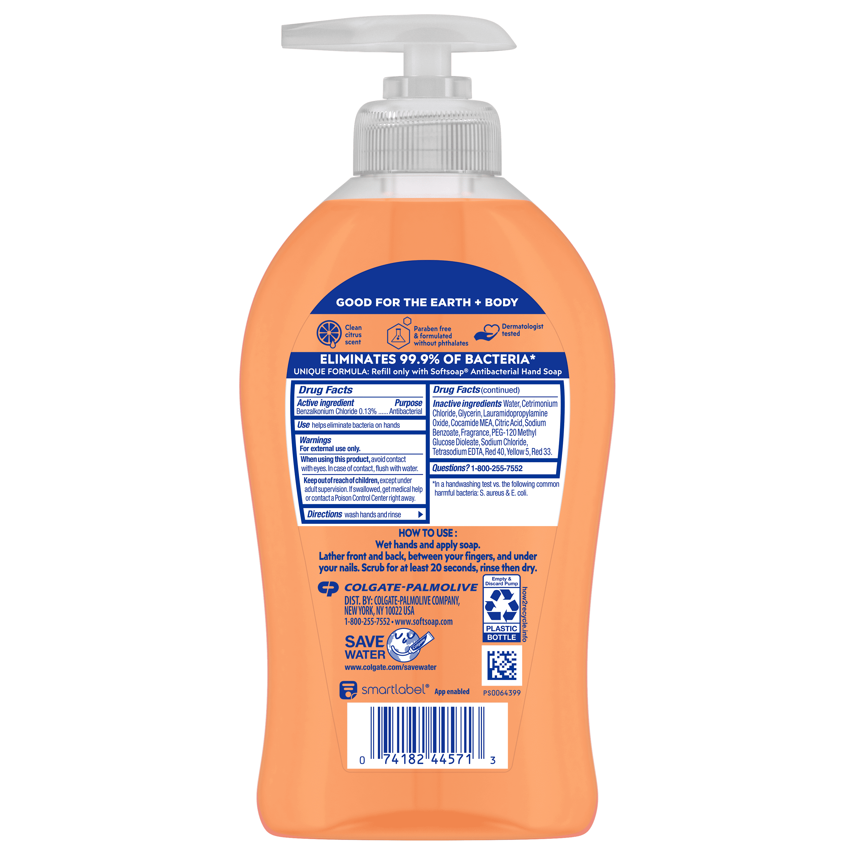 Softsoap Antibacterial Liquid Hand Soap, Crisp Clean, Moisturizing Formula (Clear, 11.25 fl oz) lcpe2