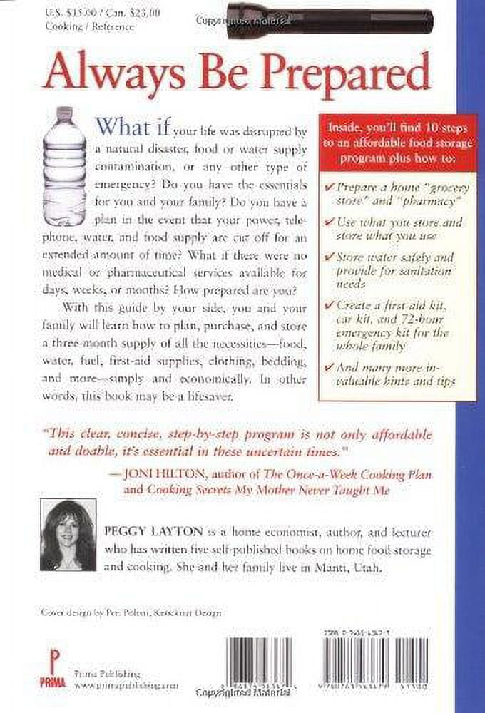 Peggy Layton Emergency Food Storage & Survival Handbook: Comprehensive Guide for Crisis Preparedness (Paperback, 304 Pages) bps8g