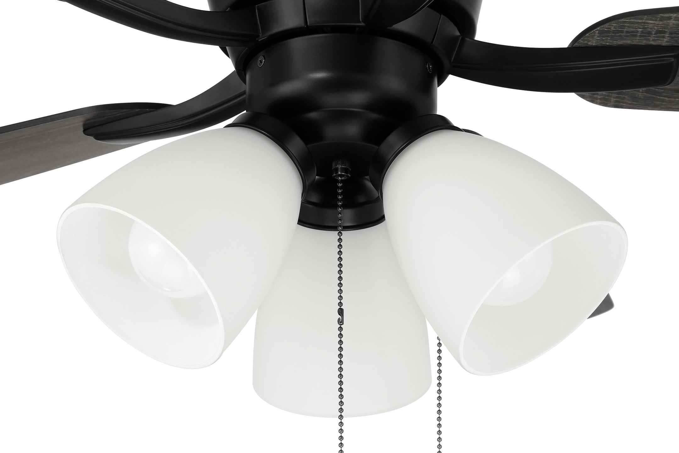 Craftmade Wheeler 5-Blade Flush Mount Ceiling Fan with Integrated Light (Flat Black, 52 in) xr8mh