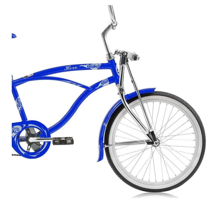 Wonder Wheels Beach Cruiser Lowrider Bicycle, Durable Steel Frame, Comfortable Ride (Blue, 20 in) ahp4m