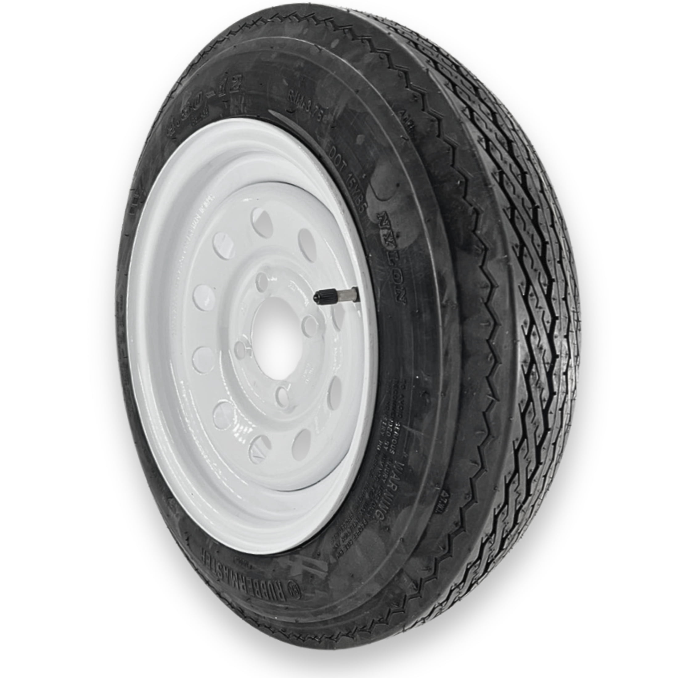RubberMaster 4.80-12 6 Ply Highway Rib Tire and 4 on 4 Modular Wheel Assembly (4.80-12) 67mbe