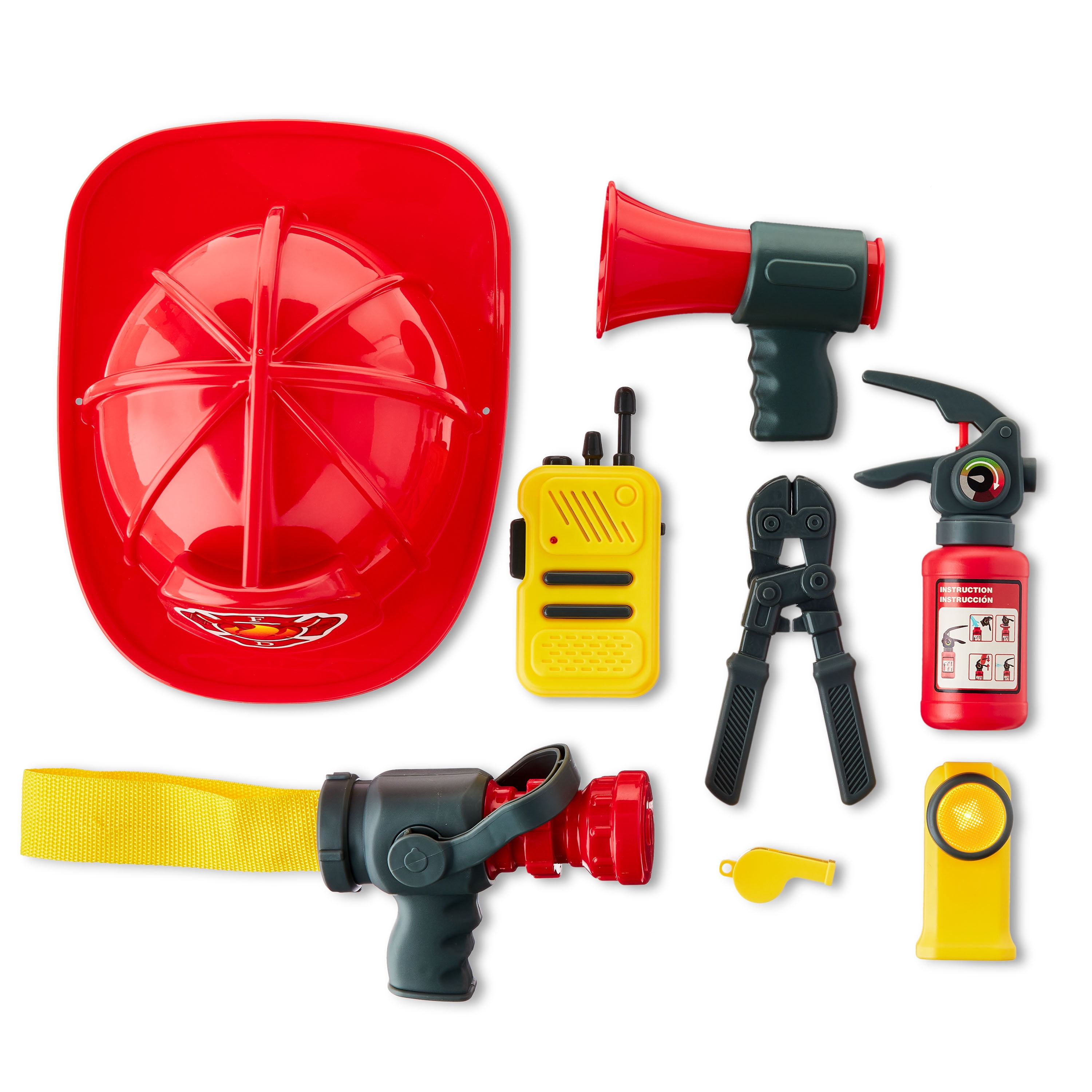 Kid Connection Firefighter Role Play Set with Realistic Accessories (Red, 10 Pieces) fdon0