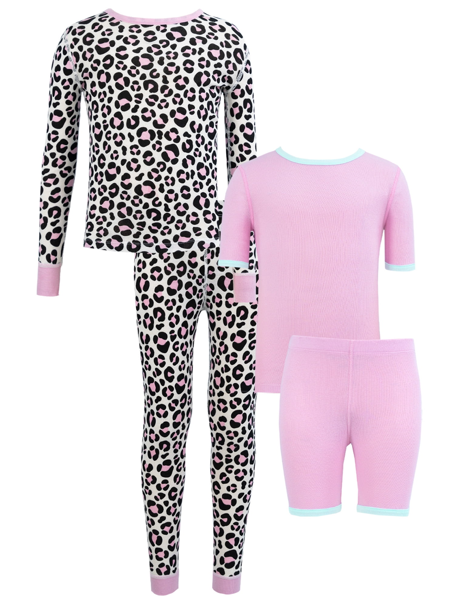 Fruit of the Loom Girls Snug Fit Cotton Pajama Set (4-Piece, Sizes 4-12) iptme