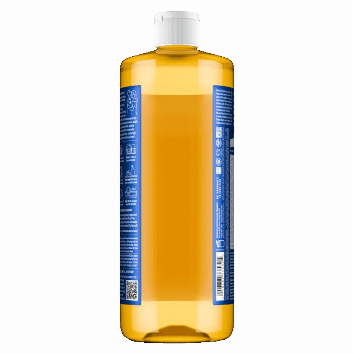 Dr. Bronner's Pure-Castile Liquid Soap, Peppermint Scent, Organic Face and Body Wash (32 oz) afdtg