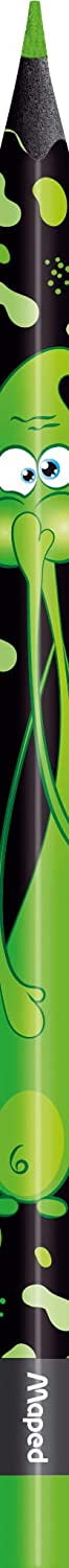 Maped Color'Peps Monster Coloring Pencils, Triangular Grip, Break-Resistant Resin Lead (24 Count) zx5j9
