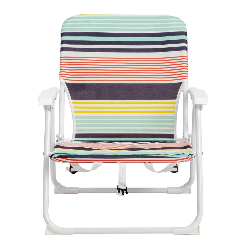 EDOEMSE Portable Folding Beach Chair for Kids and Adults, Lightweight Outdoor Camping Seat with Durable Iron Frame (Multi-Color, 22 x 23.6 x 24.8 in) s52s9