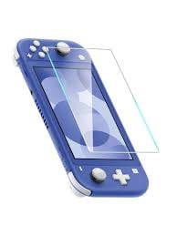 Nintendo Switch Lite Handheld Gaming Console with Tempered Glass Screen Protector (Blue, 1 Pack) jy4t5