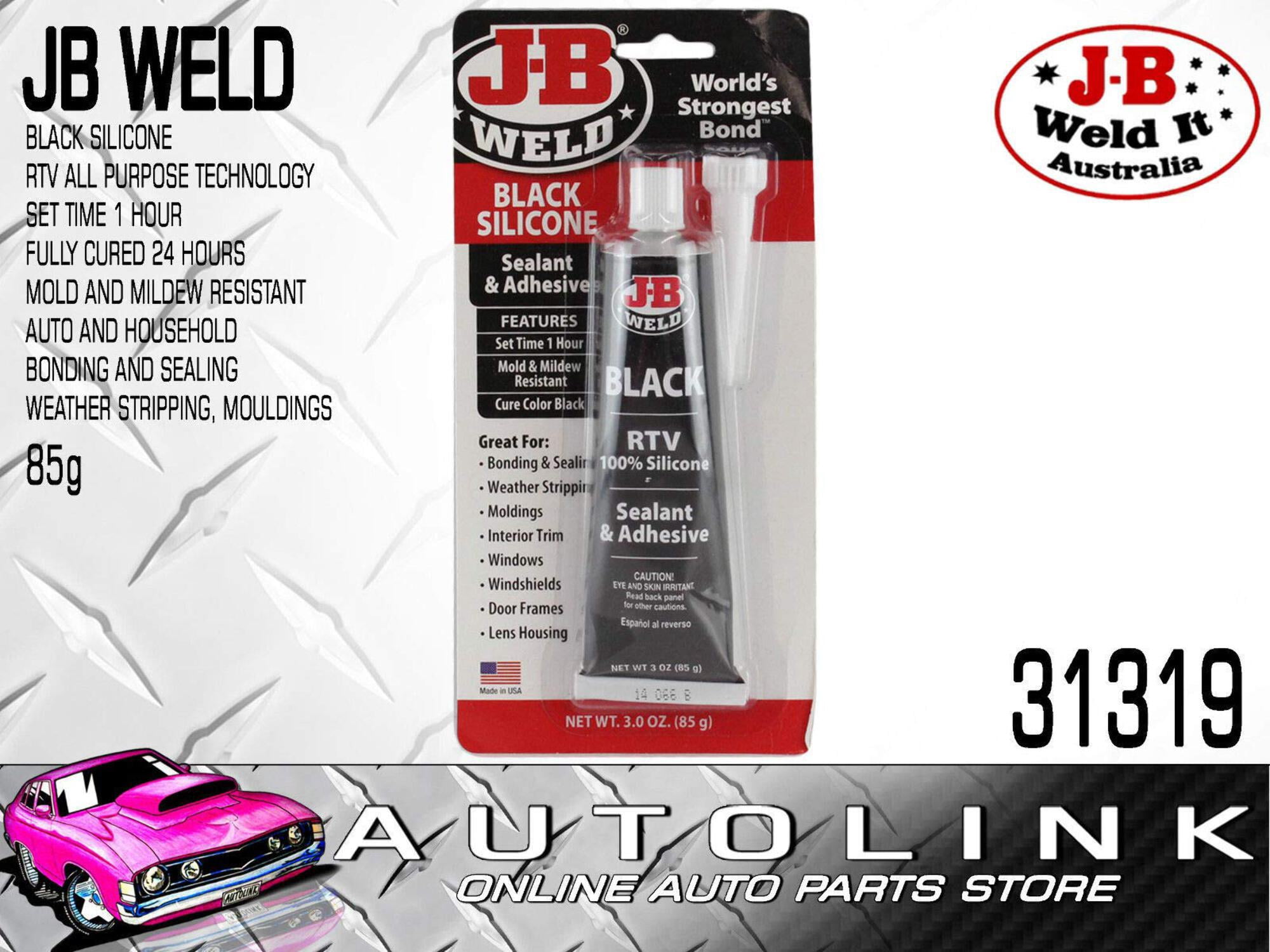 J-B Weld 31319 RTV Silicone Sealant Heavy-Duty Waterproof Adhesive (Black, 3 oz) 5oaep