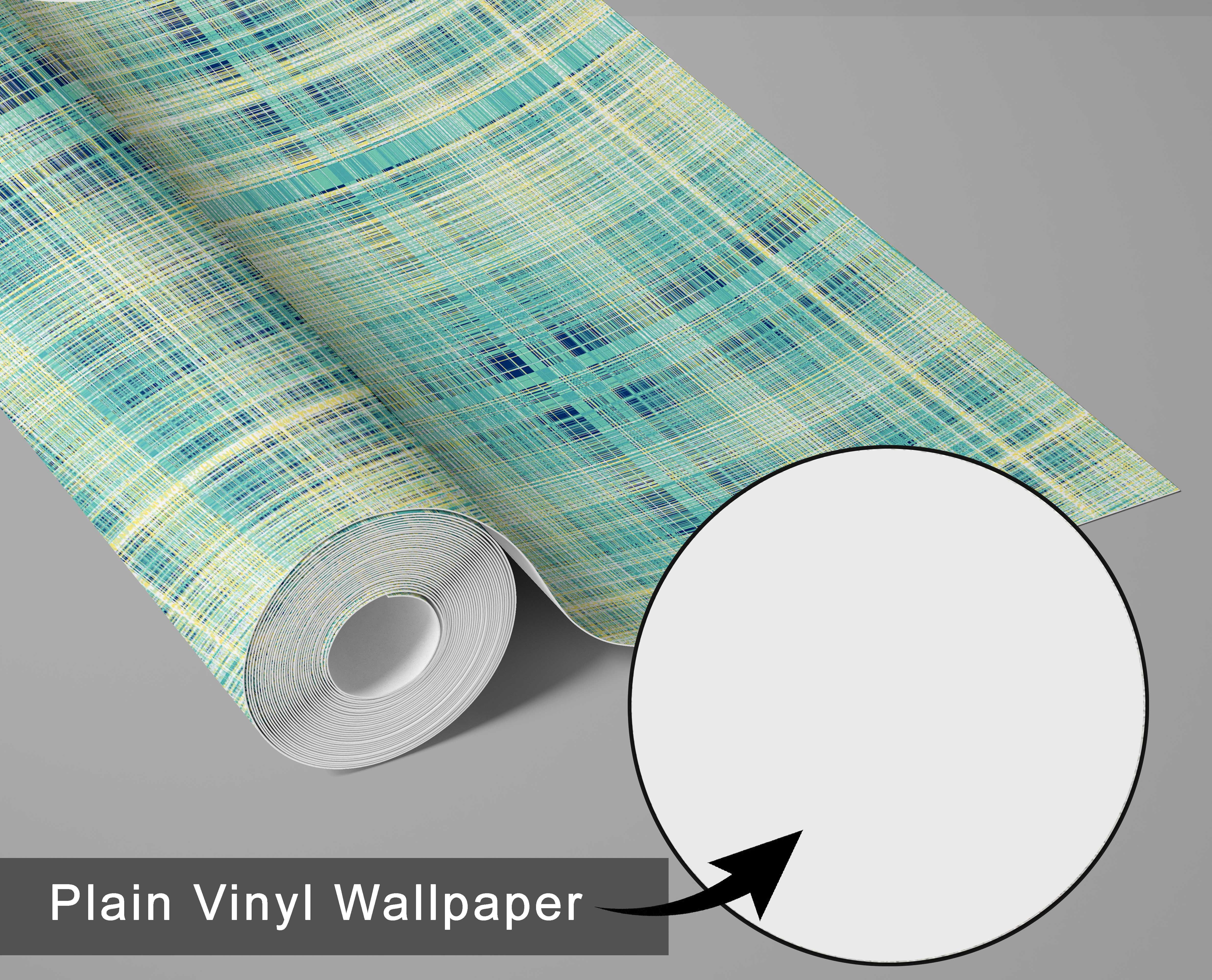 S4Sassy Peel and Stick Wallpaper, Removable Vinyl Contact Paper for Accent Walls, Aqua Plaid Print (Green, 25 in x 120 in) oopgh