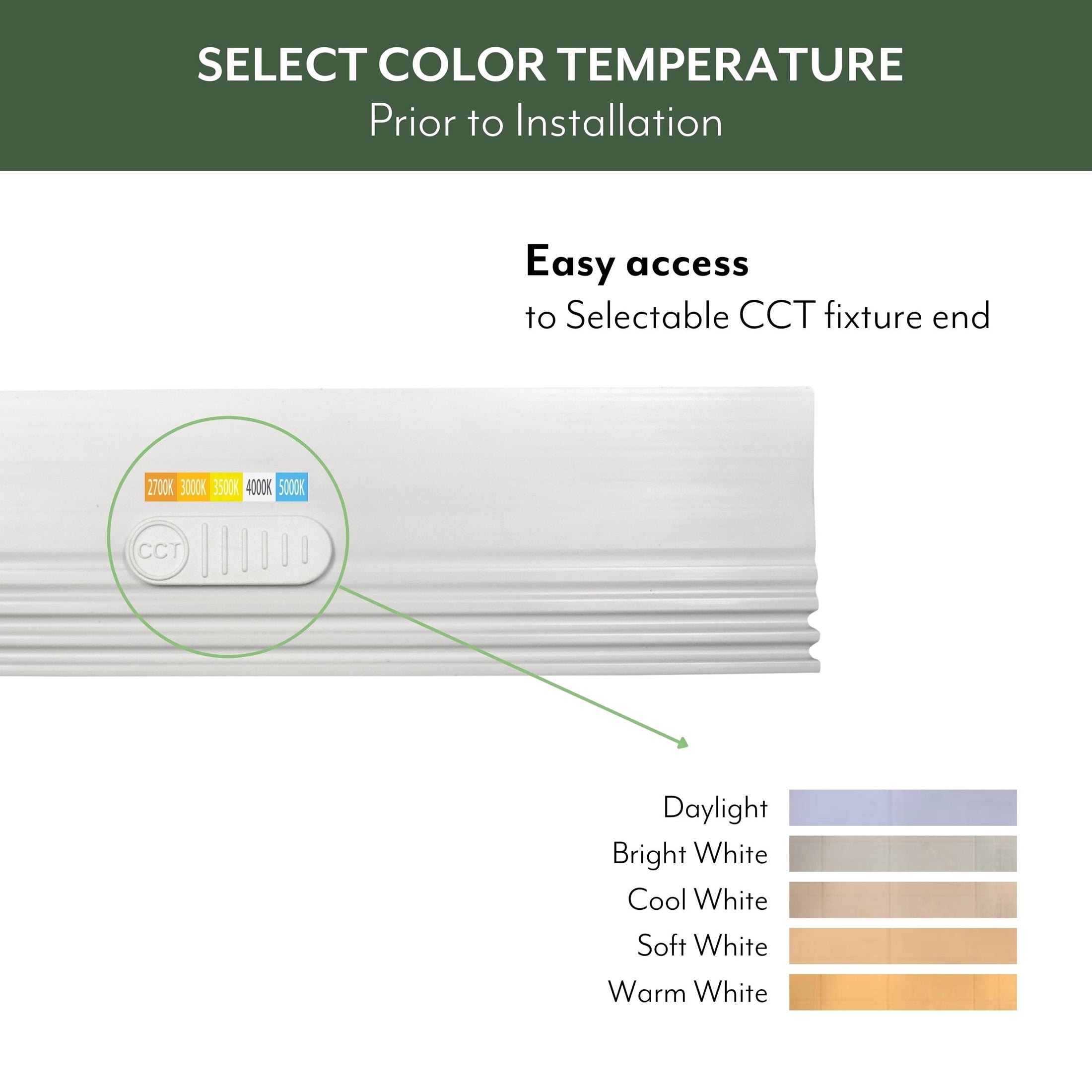 ETI SSL Modern LED Linear Flush Mount Light Fixture (4 ft, 5 Color Temperatures) zphhh