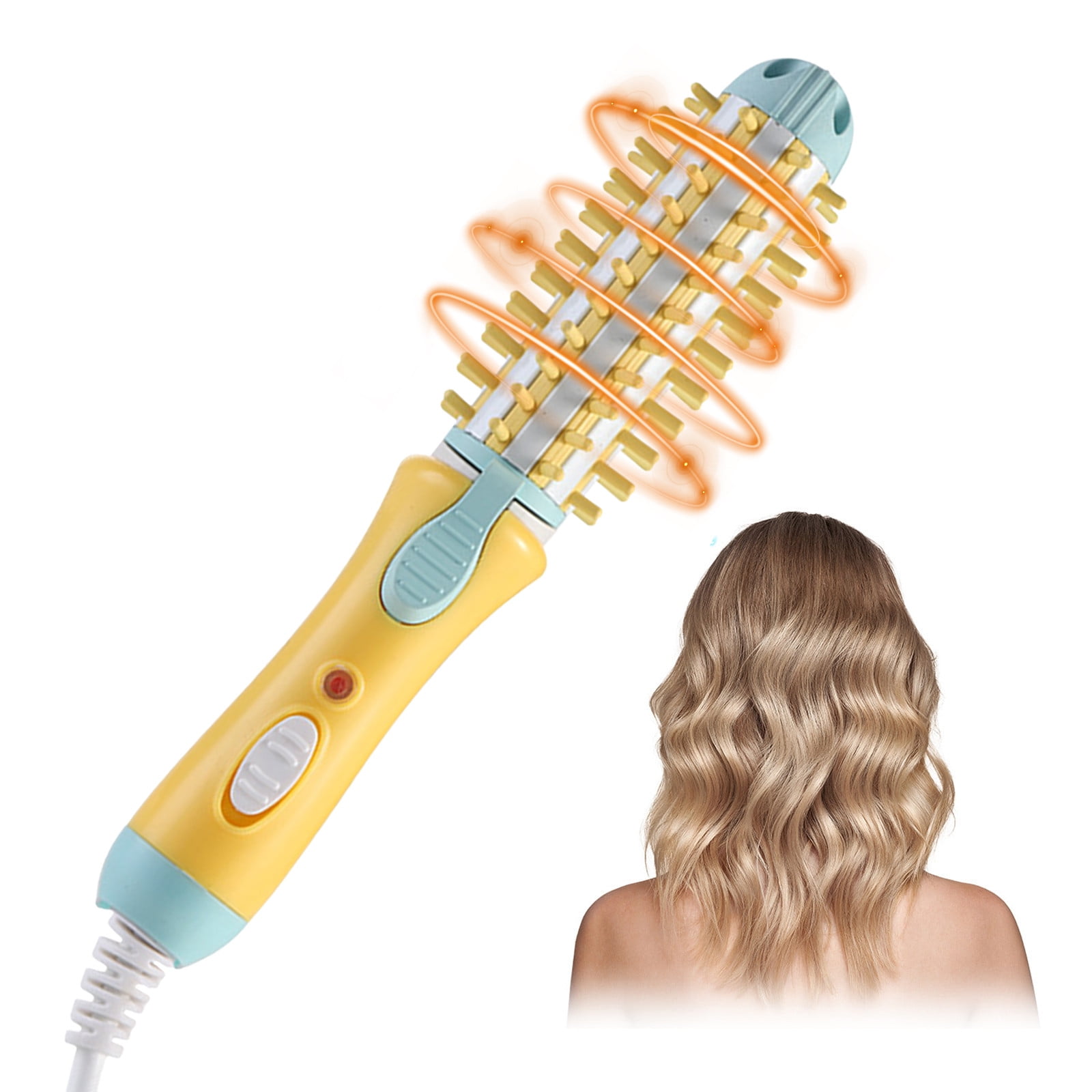 Yatlte Mini Curling Iron for Short Hair, Ceramic Hair Curler with Keratin Oil Infusion (Yellow, 7 in) d89j6