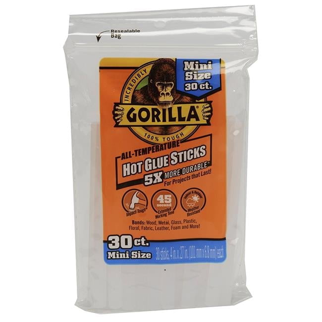 Gorilla Glue Mini Hot Glue Sticks (Clear, 4 in) 7ohjf