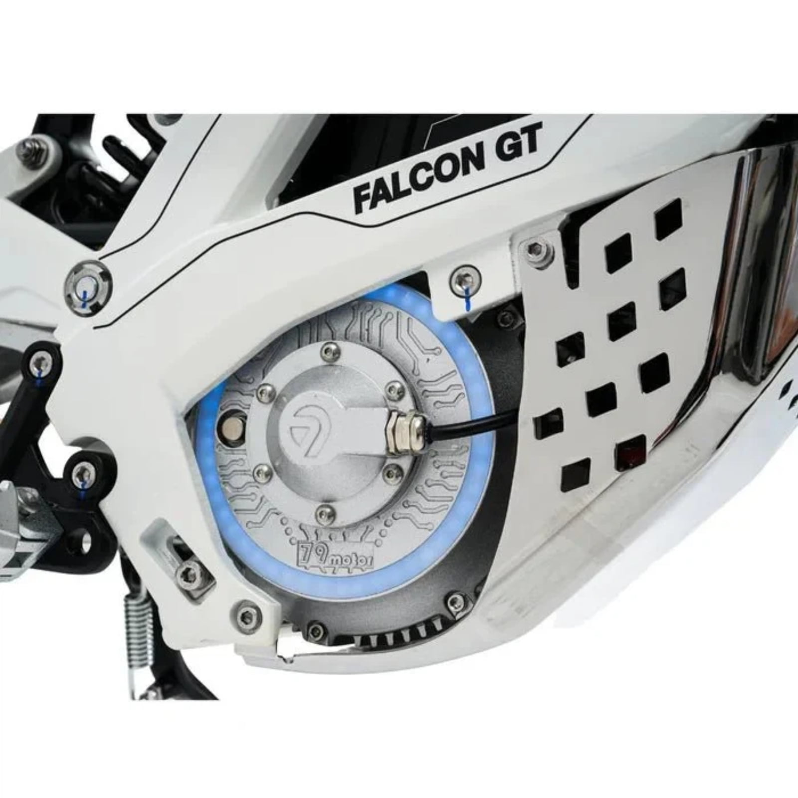 79Bike Falcon GT 16000W Electric Dirt Bike for Adults (White, 72V 40Ah) iyc21