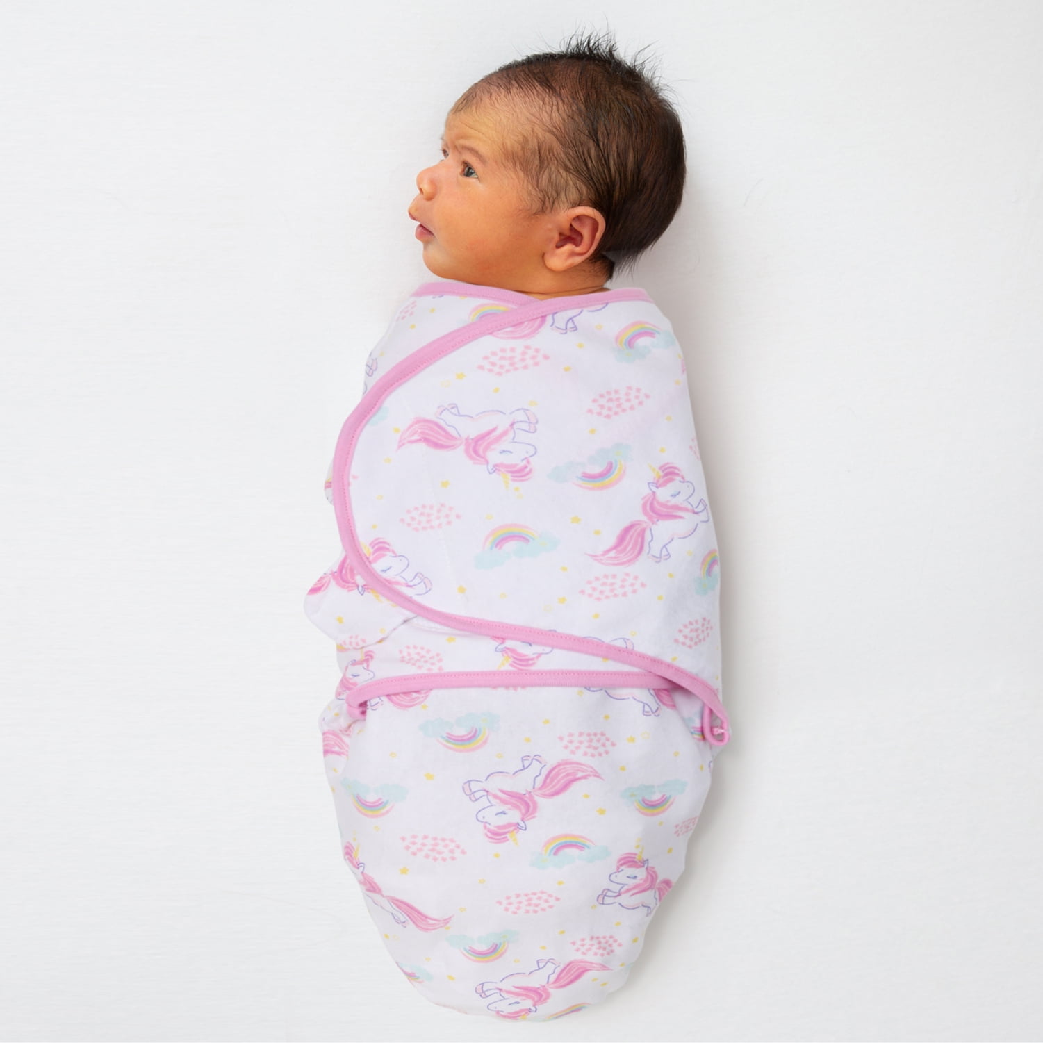 The Peanutshell Newborn Baby Swaddle Wrap Set (Rainbow Unicorn, 3 Pack) kd26v - Image 4