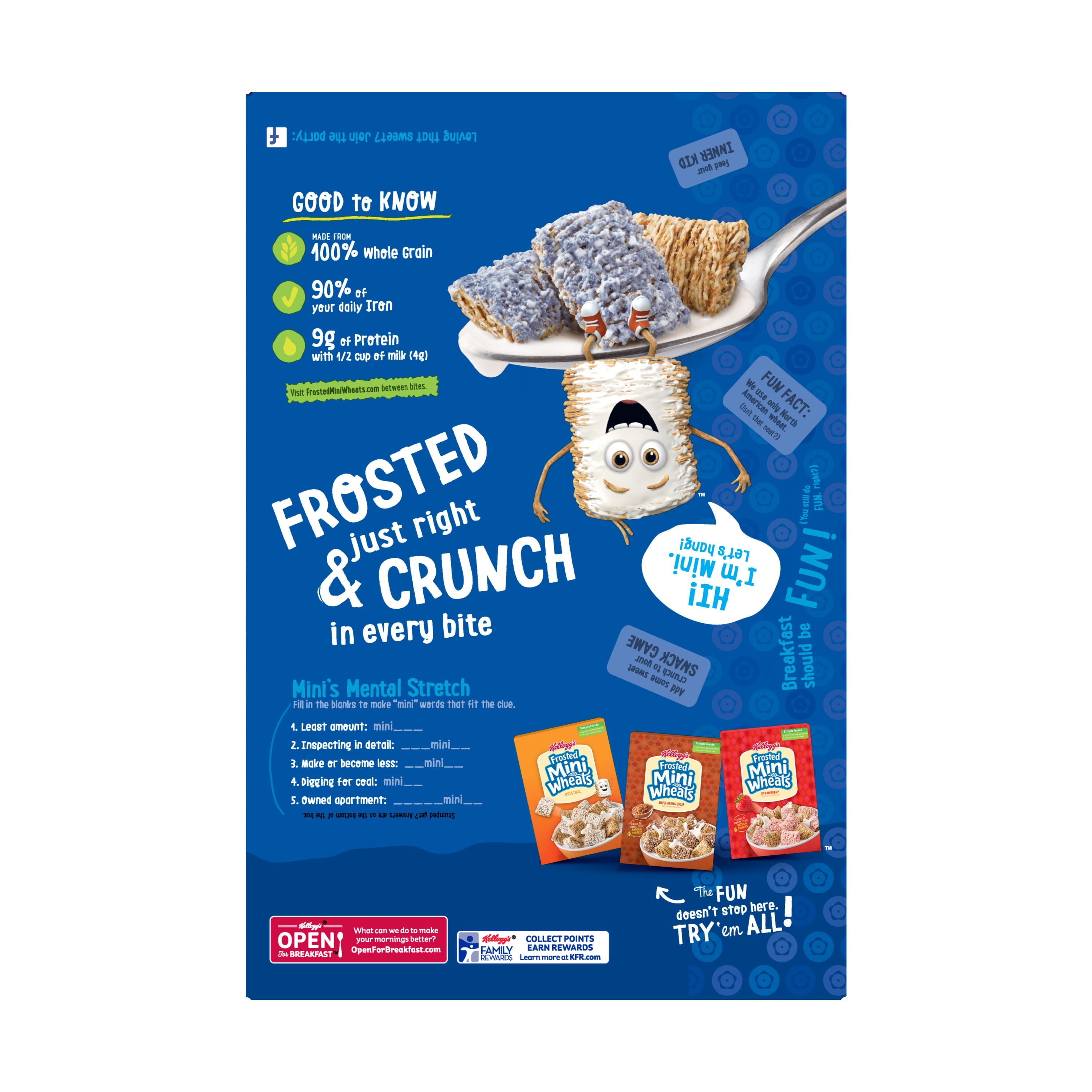 Kellogg's Frosted Mini-Wheats Breakfast Cereal, Blueberry Flavor (21 oz) mhfxt