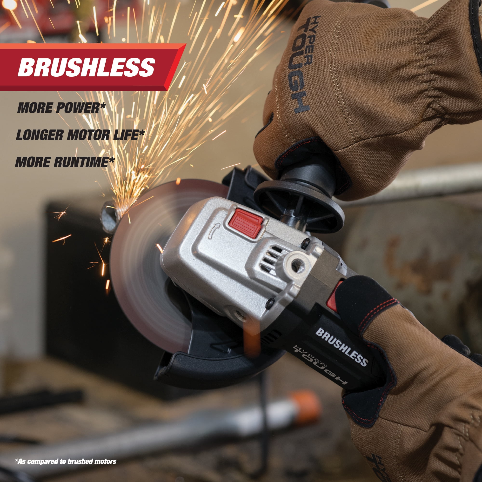 Hyper Tough 20V Max Brushless Cordless Angle Grinder with 4.0Ah Battery and Charger (4.5 in) izxdx