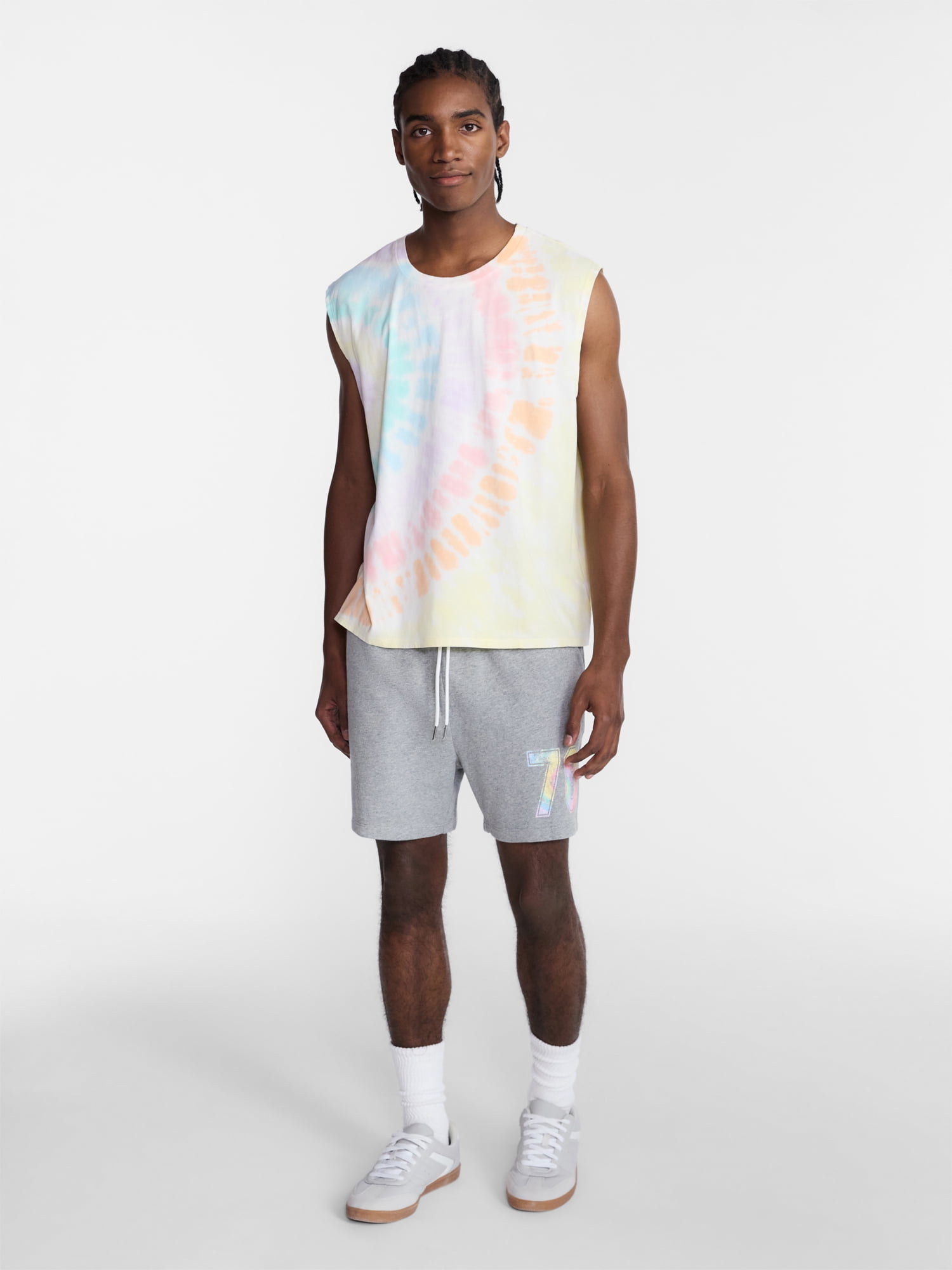 No Boundaries Pride Graphic Boxy Cropped Tank Top (Multi-Color, XS) 1uih8
