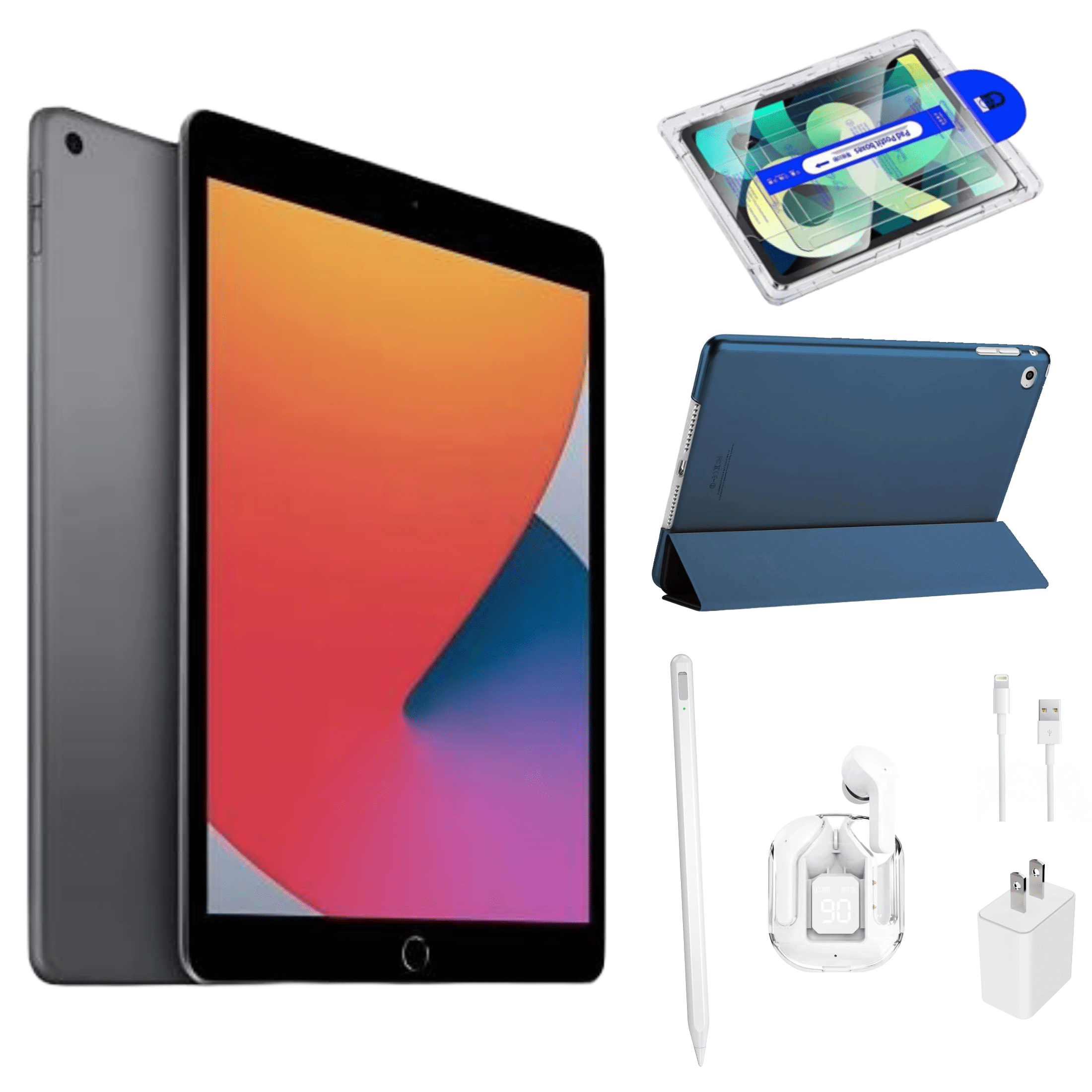 Apple iPad 7th Gen 10.2-inch 32GB Wi-Fi Space Gray (Refurbished, Accessory Bundle Included) 6879l