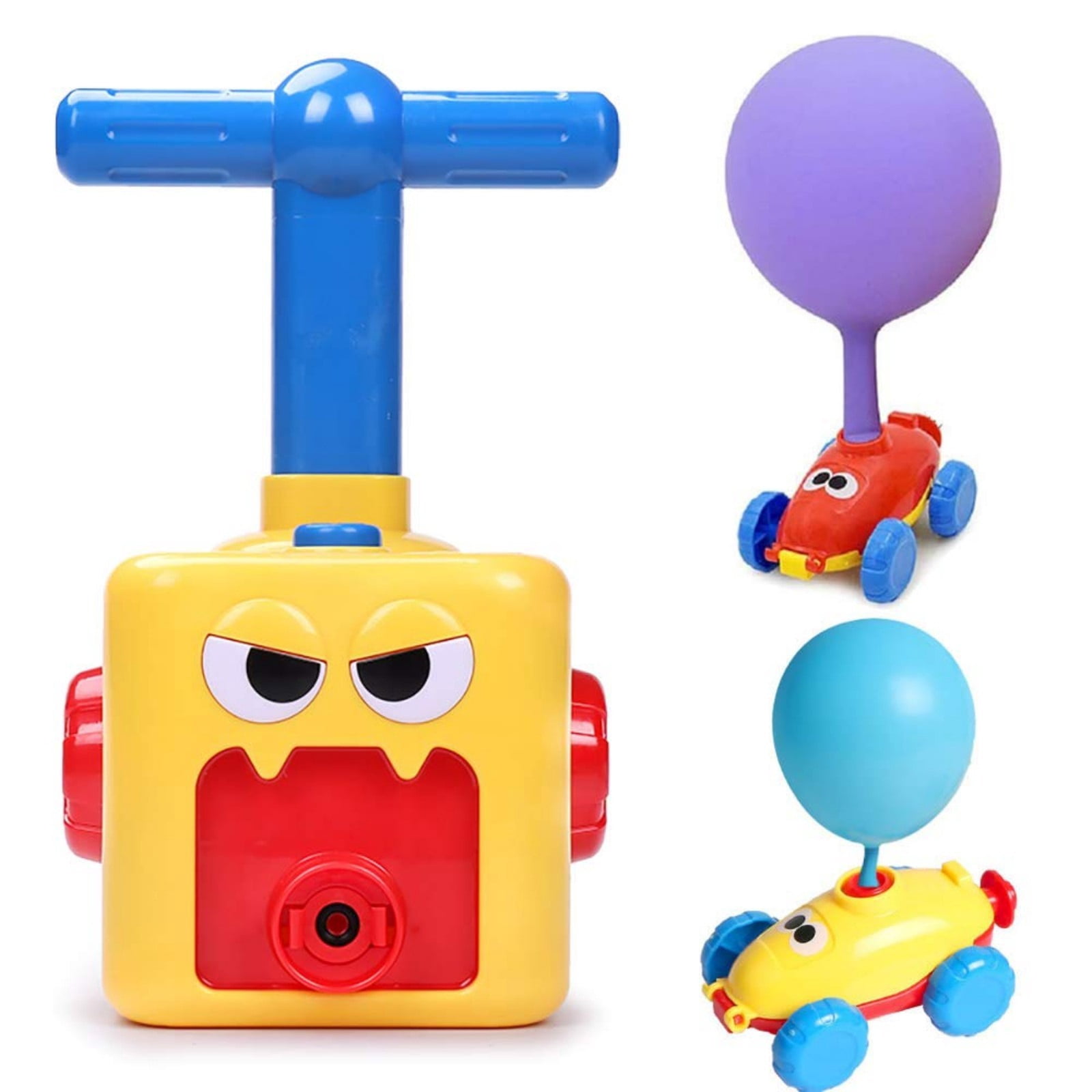 XUYAN Balloon Powered Car Inertial Power Racer Educational Science Toy (Yellow, 1 Pack) r7khj