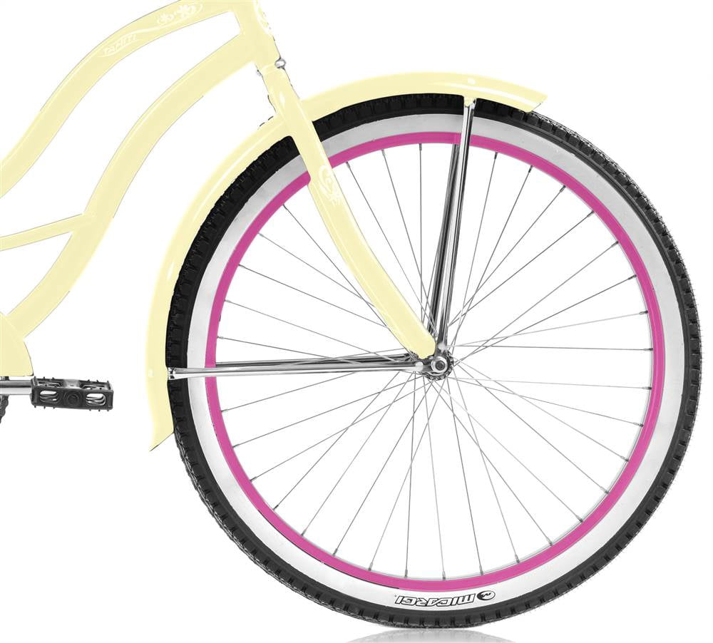 Micargi Tahiti Beach Cruiser Bicycle, Single Speed, Coaster Brake (Yellow, 26 in) hcmrb