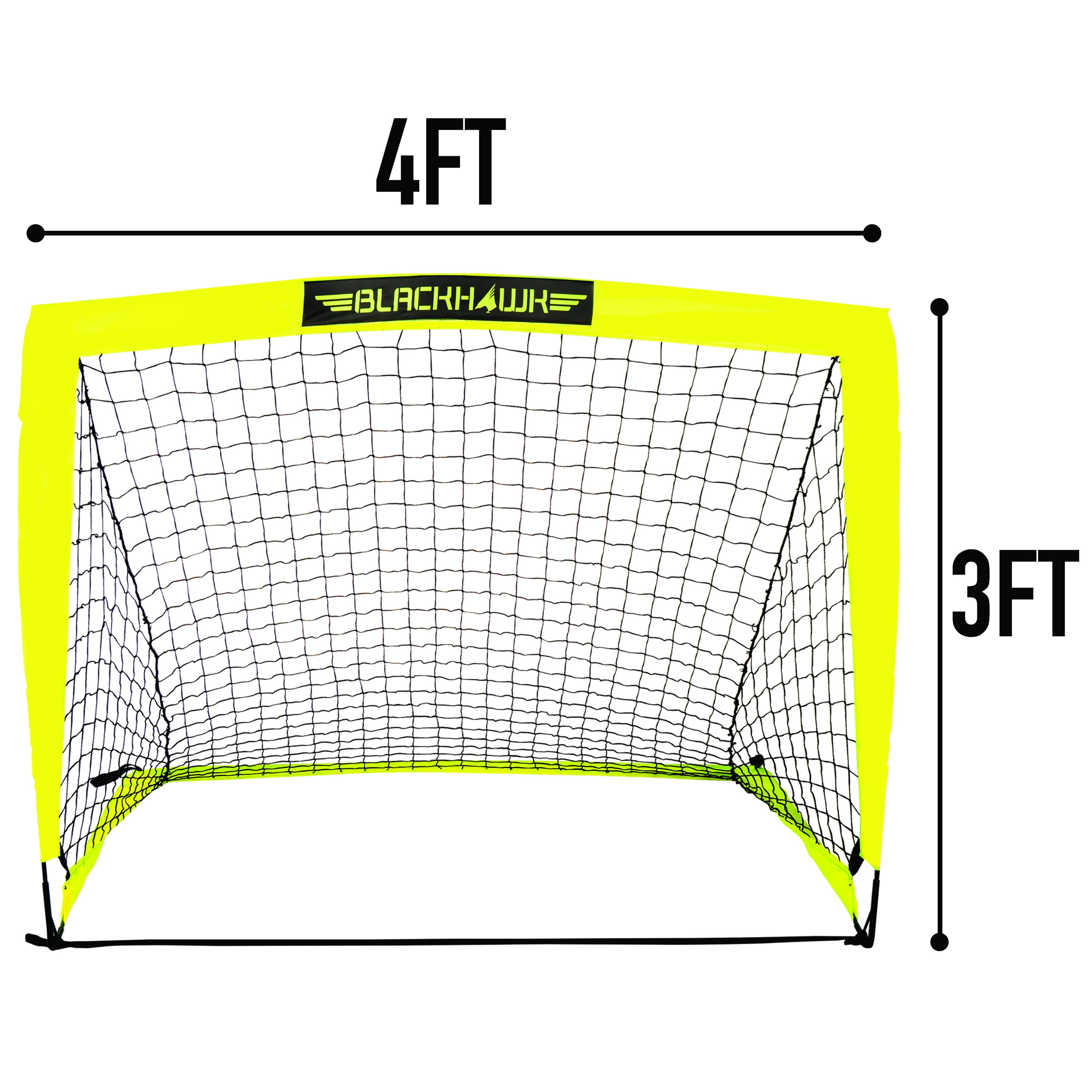 Franklin Sports Blackhawk Pop-Up Soccer Goal, Portable Training Net for Indoor and Outdoor Use (Yellow, 4 ft x 3 ft) g0q4r
