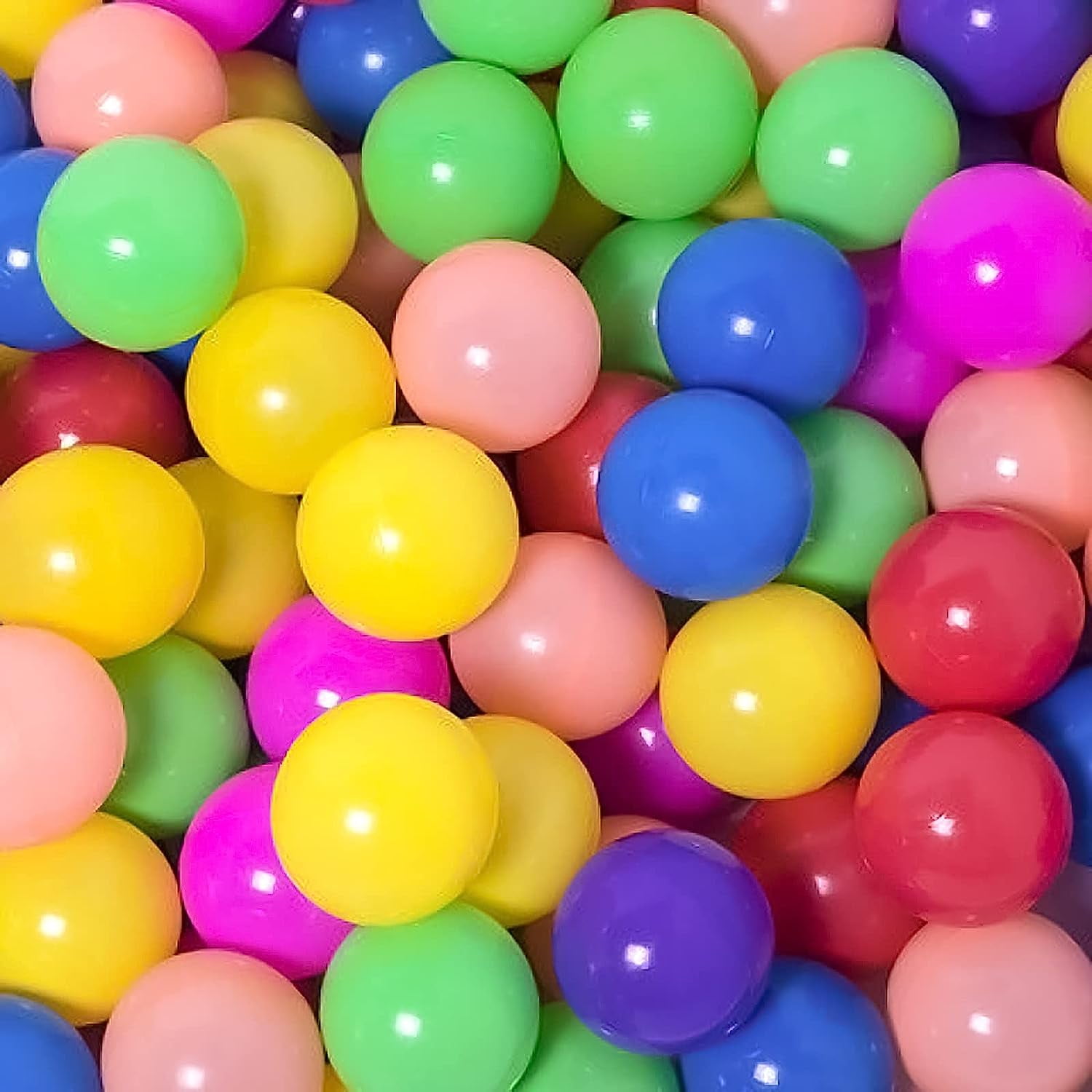 Supbessel Soft Plastic Ball Pit Balls for Kids and Pets (Multi-Color, 200 Count, 2.2 in) vx877