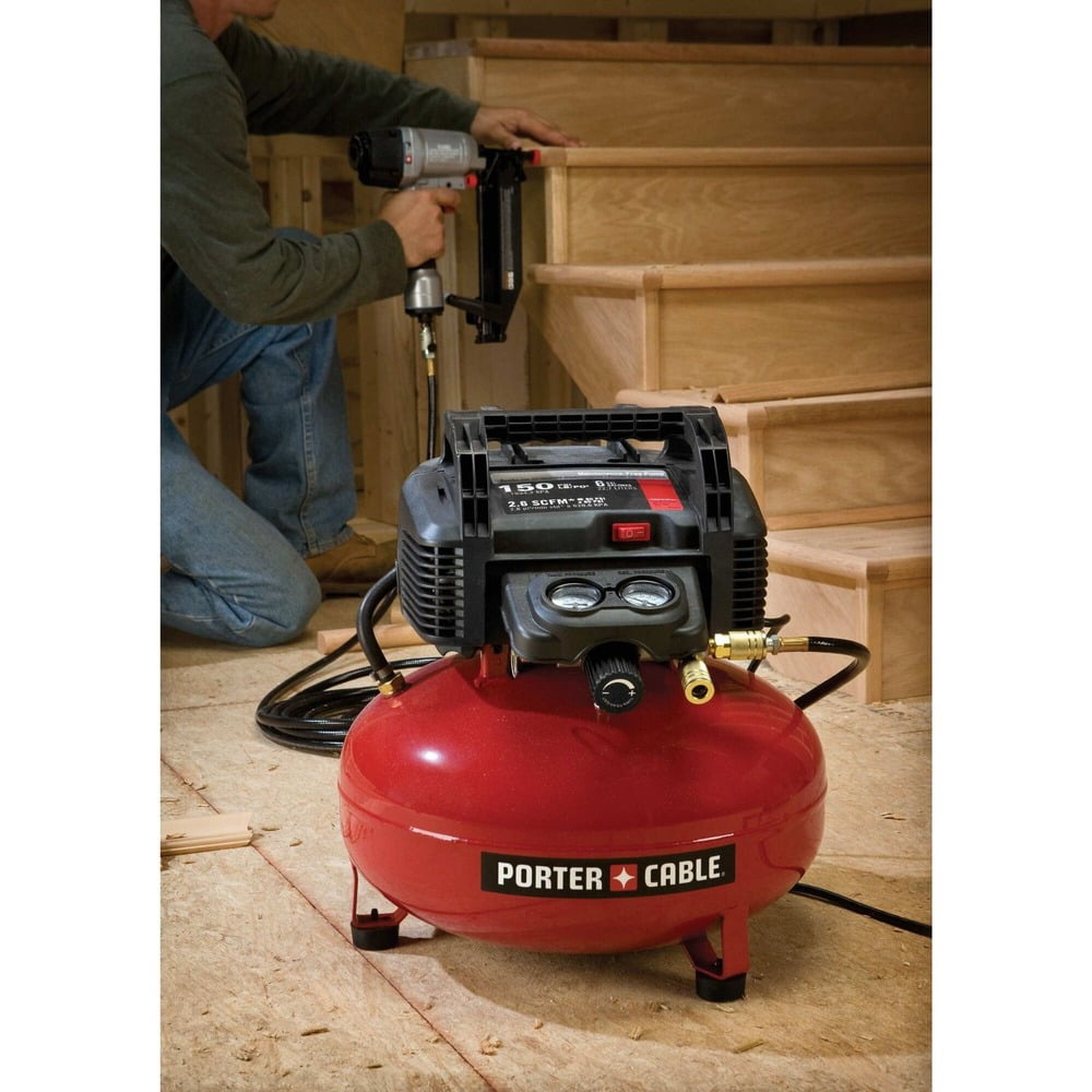 PORTER-CABLE C2002-ECOM Oil-Free Pancake Air Compressor (6 gal) uhukt